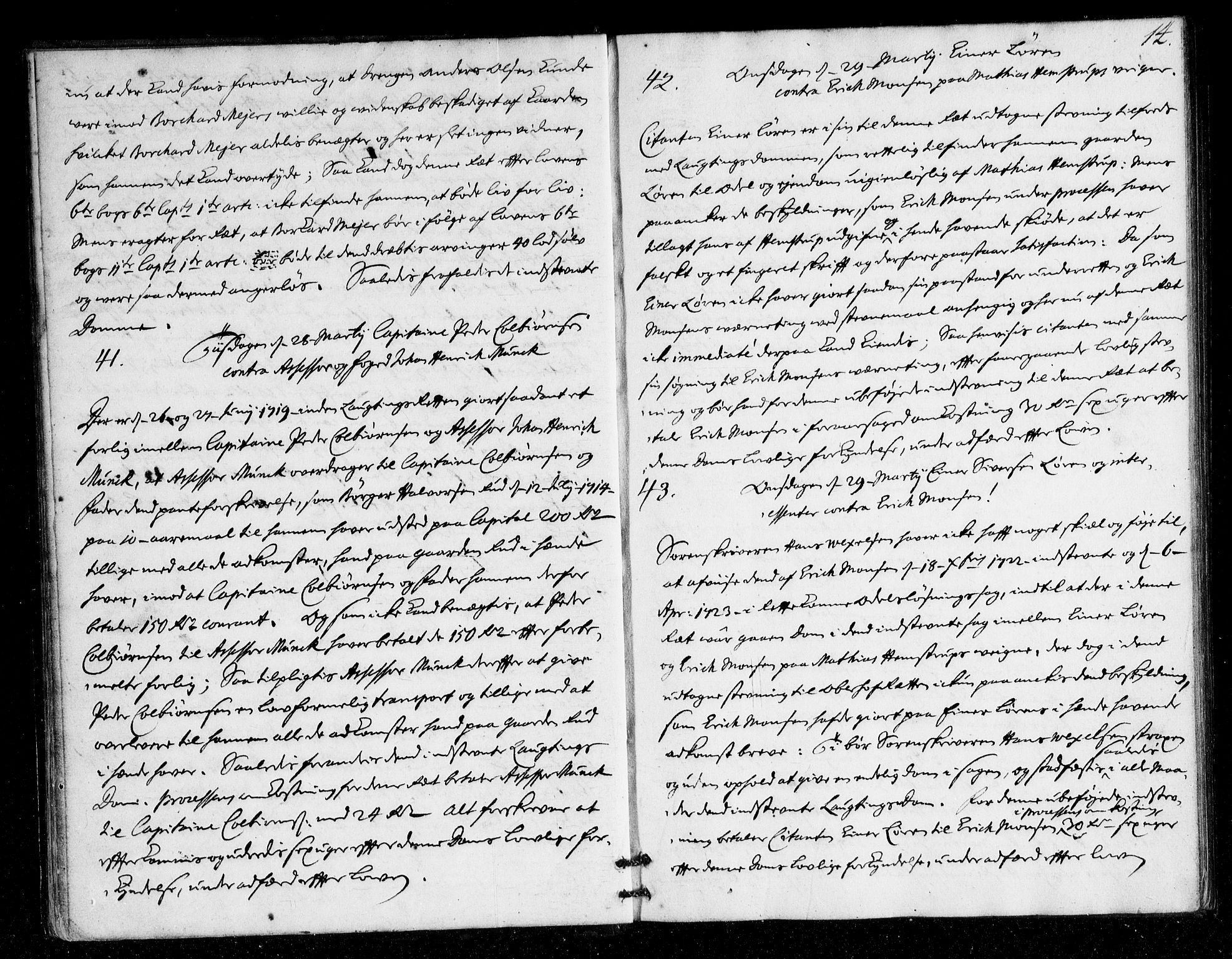 Overhoffretten 1667-1797, AV/RA-EA-2884/Aa/L0054: Avsiktsprotokoll, 1724, s. 13b-14a