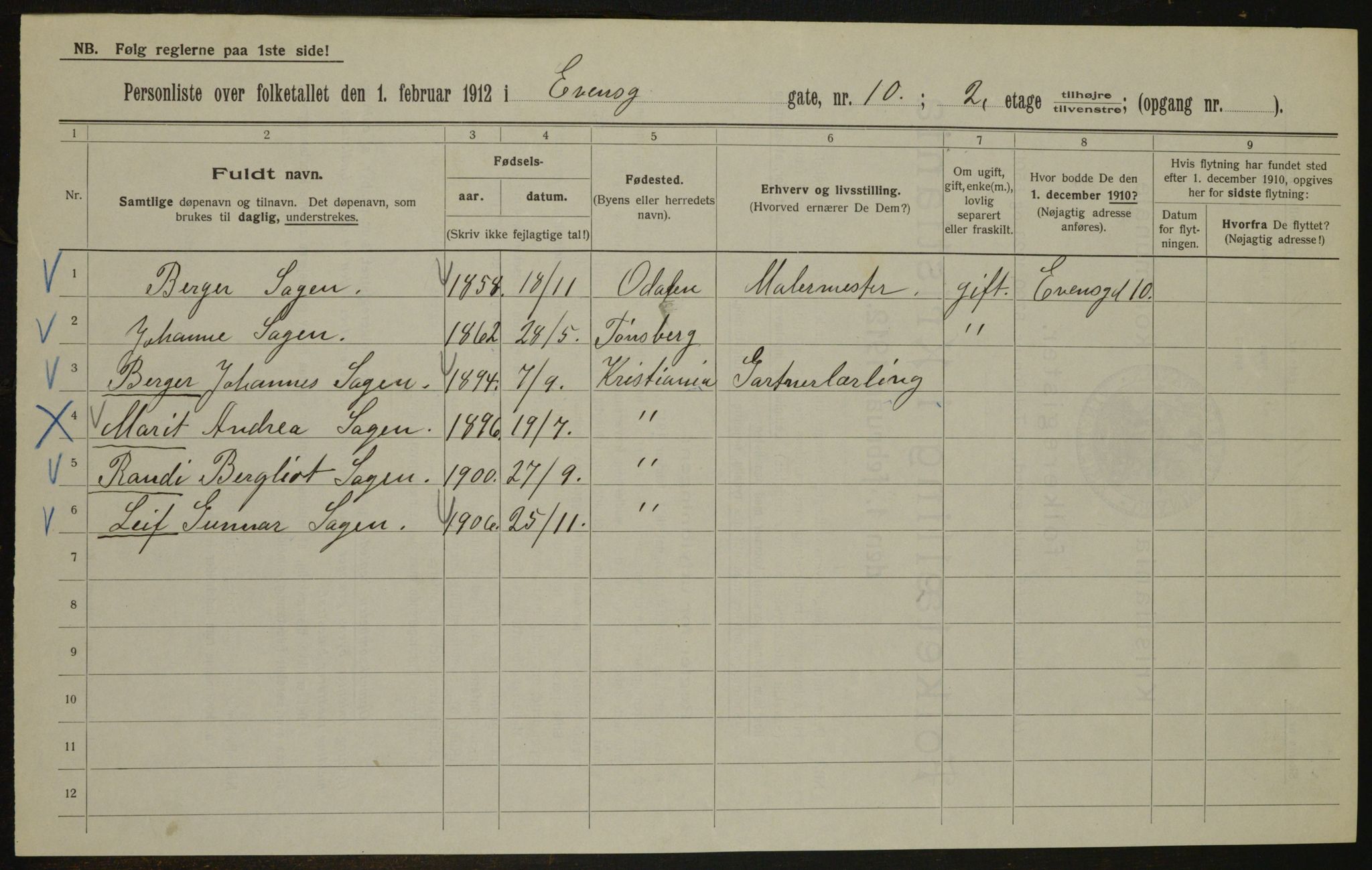 OBA, Kommunal folketelling 1.2.1912 for Kristiania, 1912, s. 22879