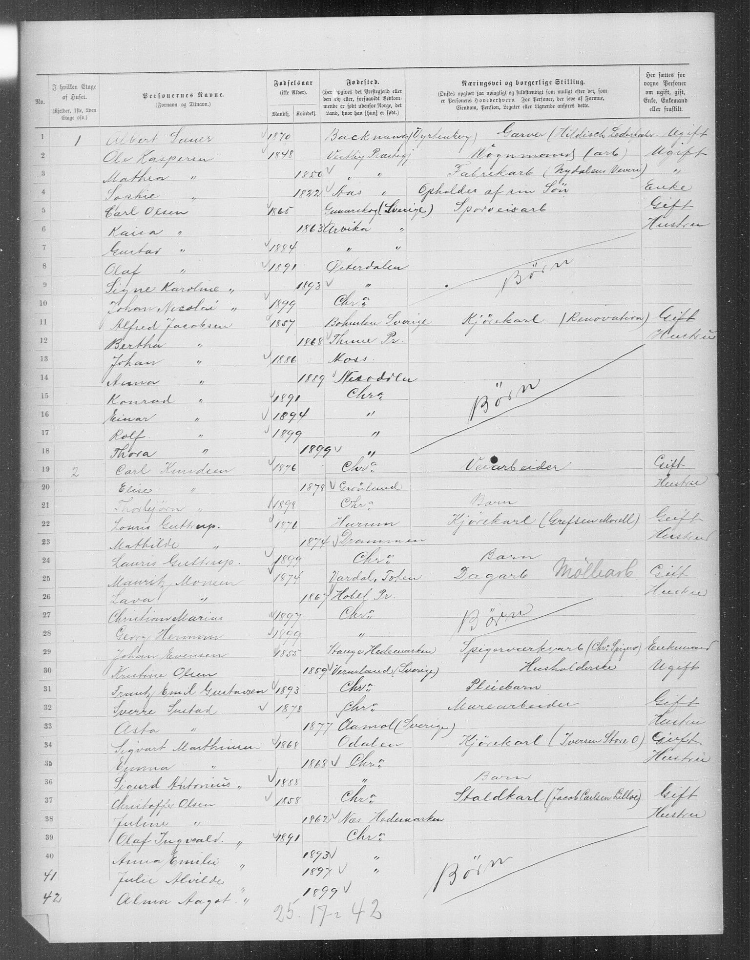 OBA, Kommunal folketelling 31.12.1899 for Kristiania kjøpstad, 1899, s. 11467