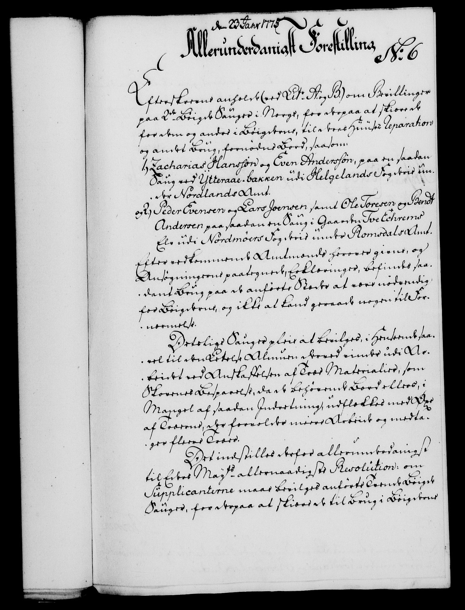 Rentekammeret, Kammerkanselliet, AV/RA-EA-3111/G/Gf/Gfa/L0057: Norsk relasjons- og resolusjonsprotokoll (merket RK 52.57), 1775, s. 44