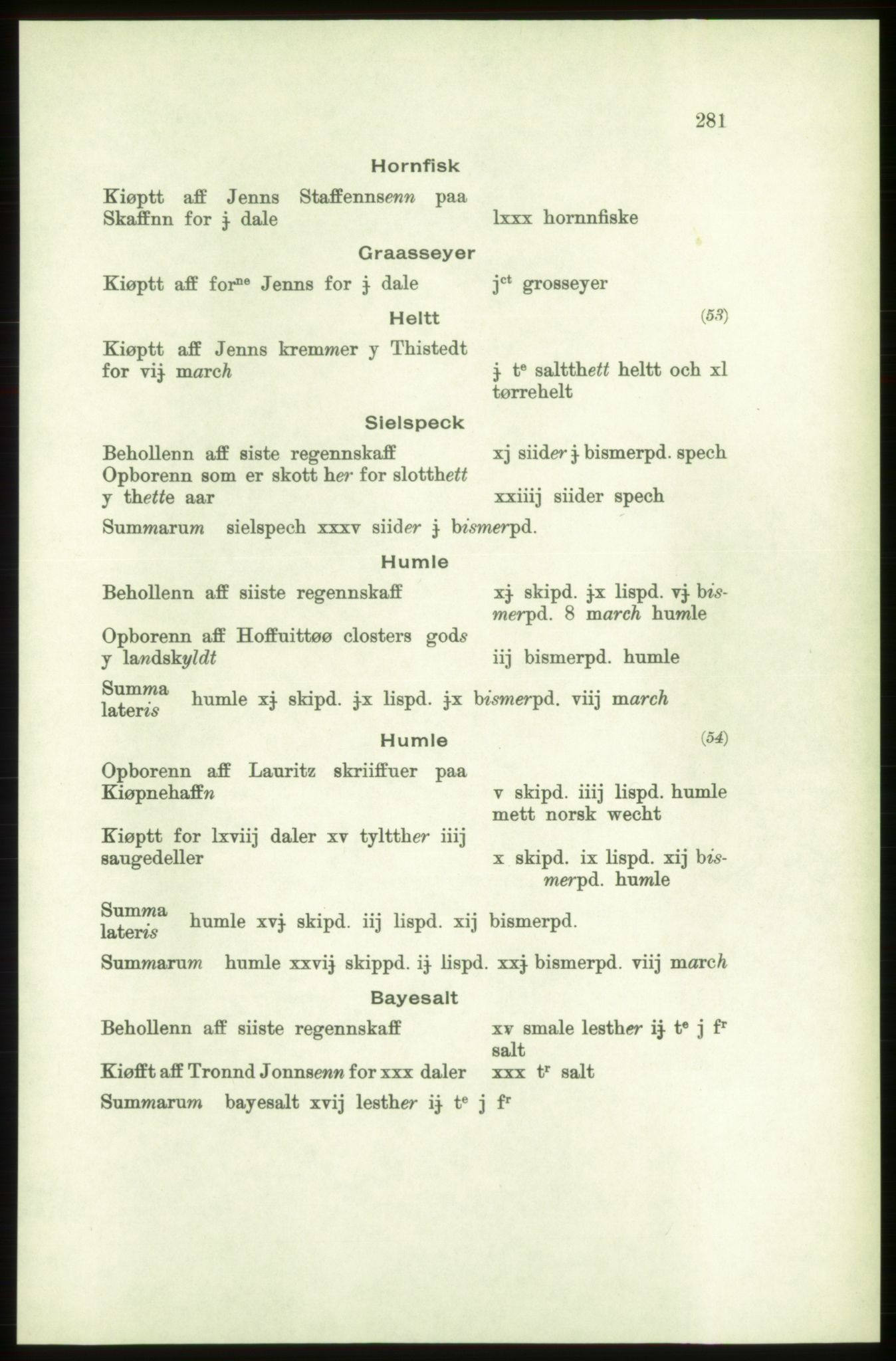 Publikasjoner utgitt av Arkivverket, PUBL/PUBL-001/C/0001: Bind 1: Rekneskap for Akershus len 1557-1558, 1557-1558, s. 281