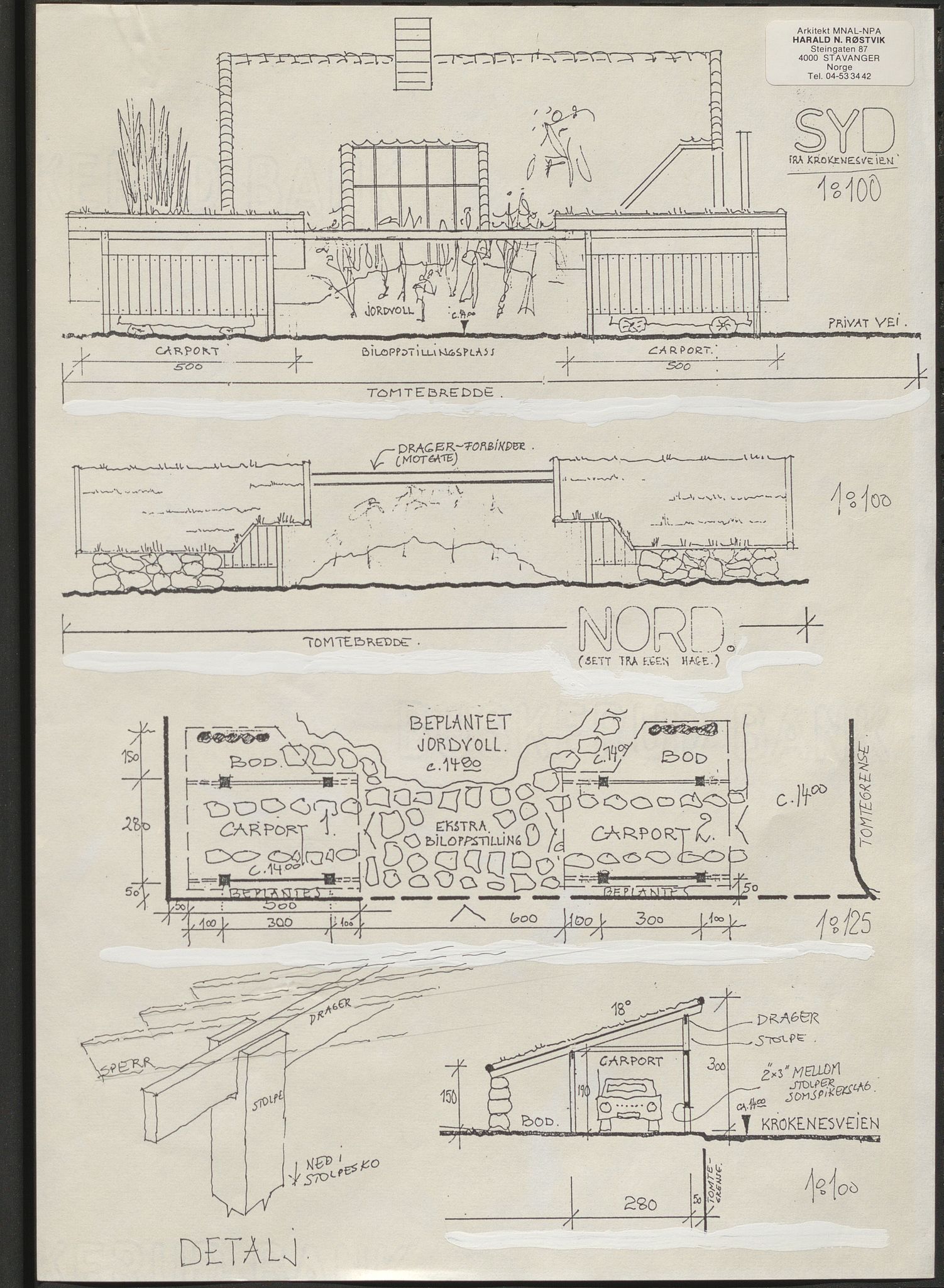 Pa 0858 - Harald N. Røstvik, AV/SAST-A-102660/E/Ea/L0010: Architecture by Røstvik 1980-1986 , 1980-1986