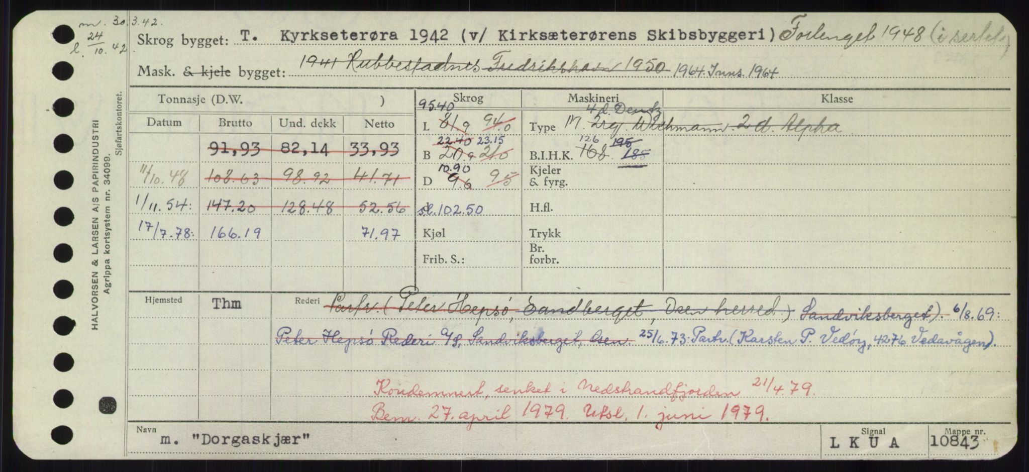 Sjøfartsdirektoratet med forløpere, Skipsmålingen, RA/S-1627/H/Hd/L0008: Fartøy, C-D, s. 581