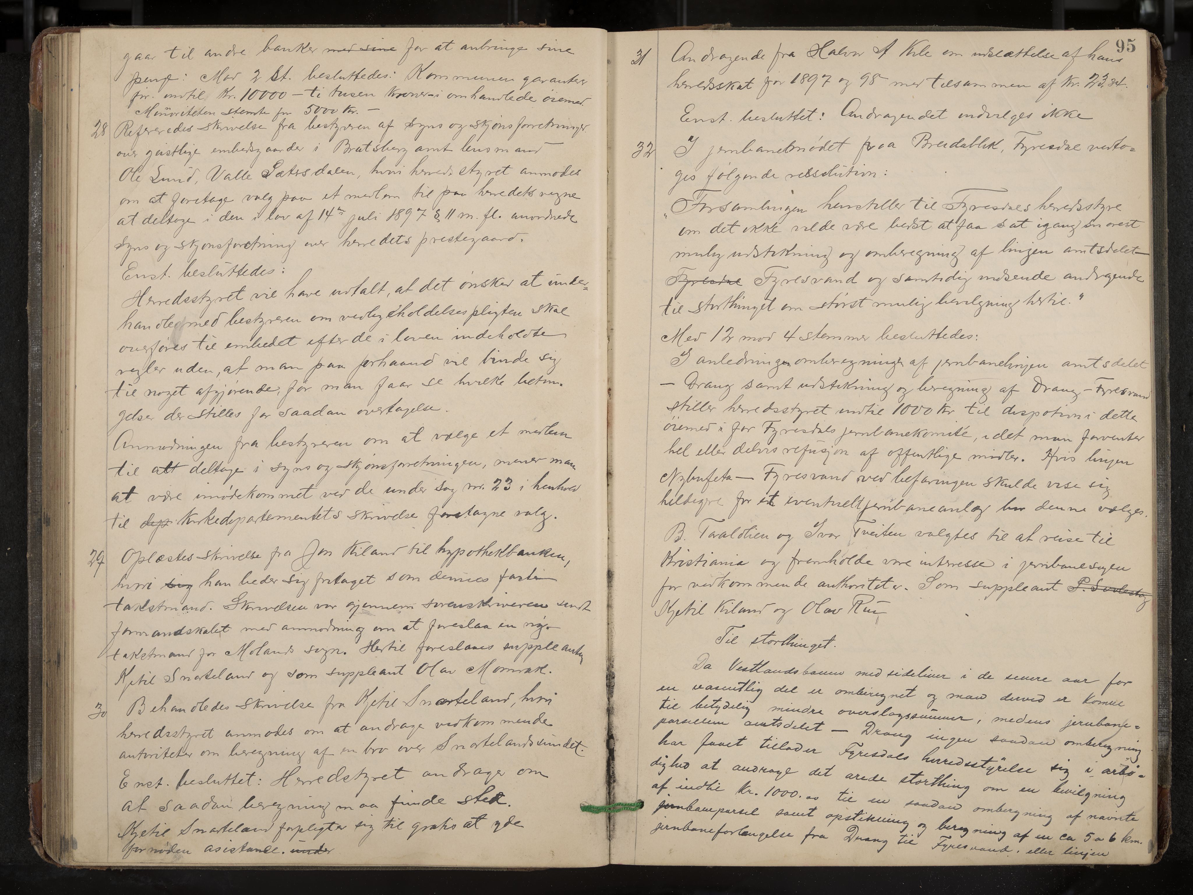 Fyresdal formannskap og sentraladministrasjon, IKAK/0831021-1/Aa/L0003: Møtebok, 1894-1903, s. 95