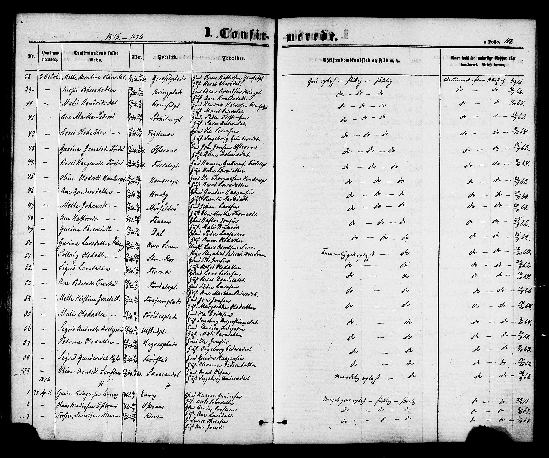 Ministerialprotokoller, klokkerbøker og fødselsregistre - Nord-Trøndelag, SAT/A-1458/703/L0029: Ministerialbok nr. 703A02, 1863-1879, s. 118