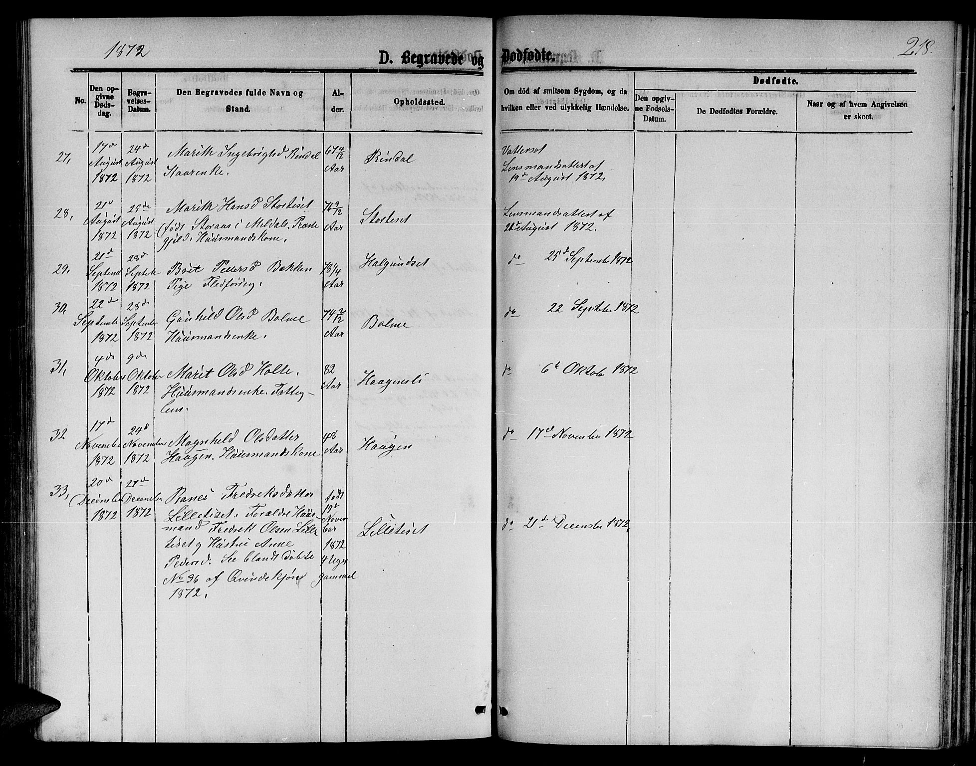 Ministerialprotokoller, klokkerbøker og fødselsregistre - Møre og Romsdal, AV/SAT-A-1454/598/L1076: Klokkerbok nr. 598C01, 1867-1878, s. 218