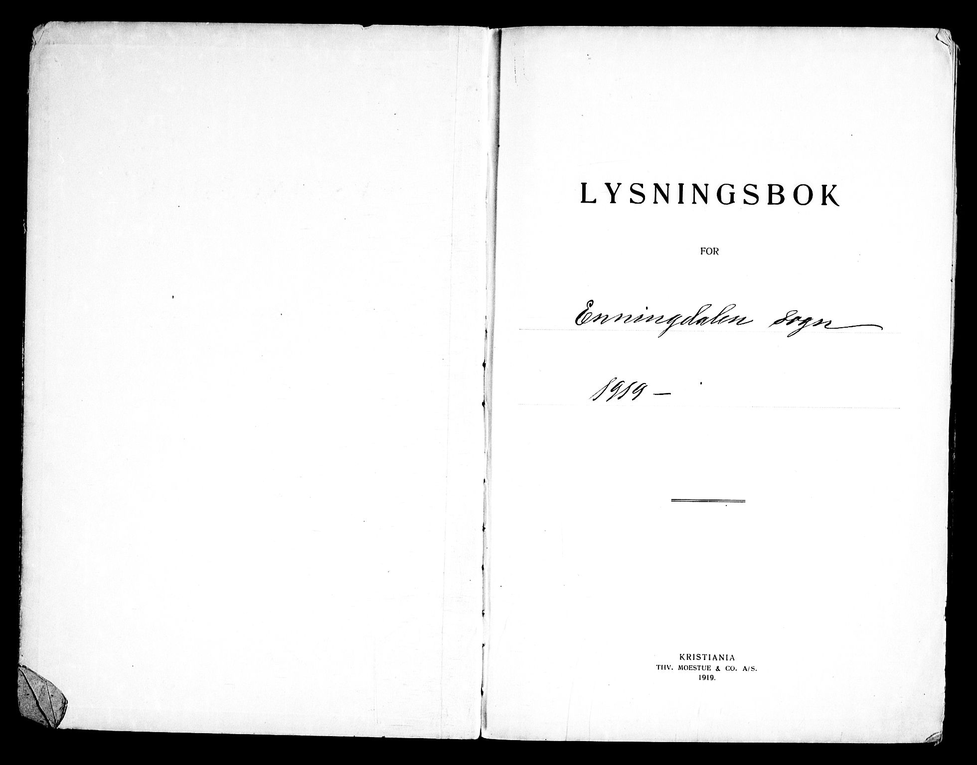 Idd prestekontor Kirkebøker, SAO/A-10911/H/Hb/L0001: Lysningsprotokoll nr. II 1, 1919-1972
