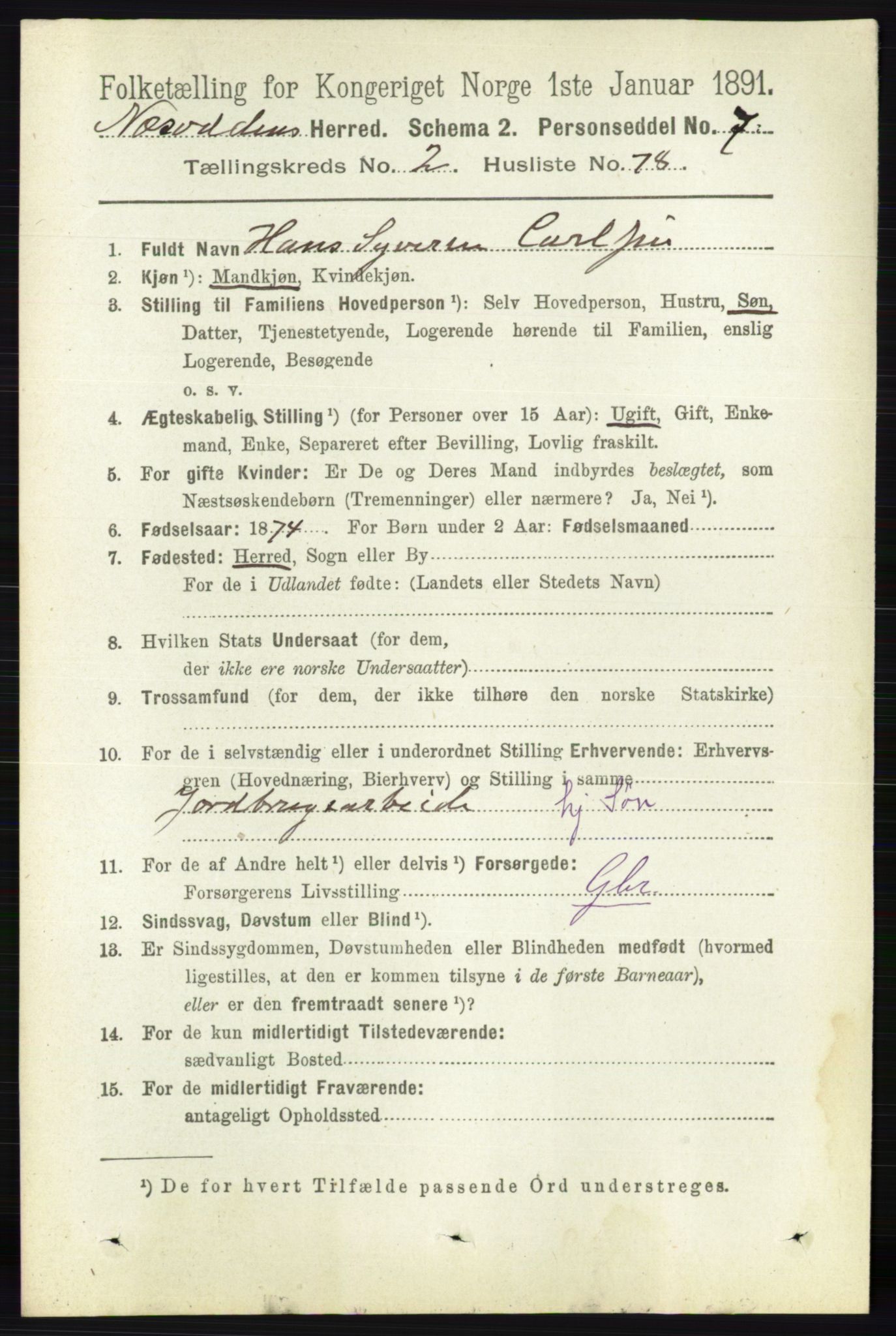 RA, Folketelling 1891 for 0216 Nesodden herred, 1891, s. 868