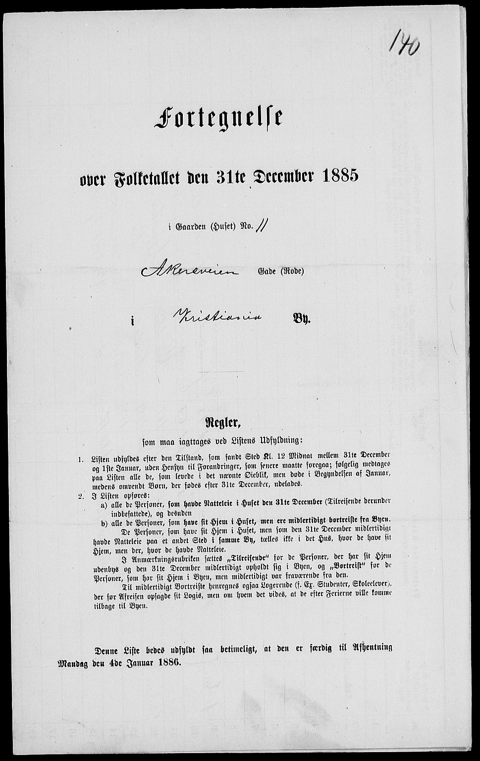 RA, Folketelling 1885 for 0301 Kristiania kjøpstad, 1885, s. 4903