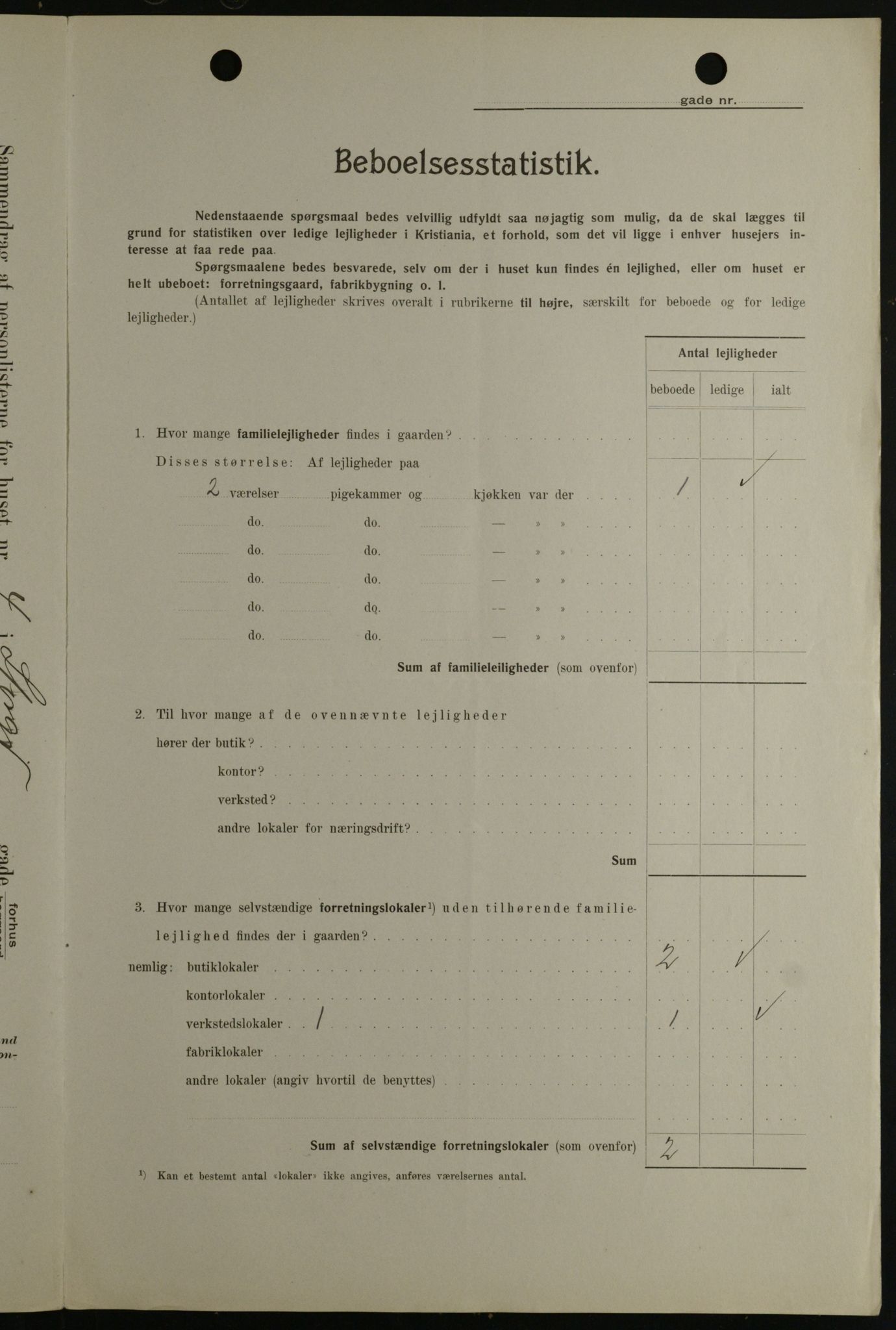 OBA, Kommunal folketelling 1.2.1908 for Kristiania kjøpstad, 1908, s. 92477