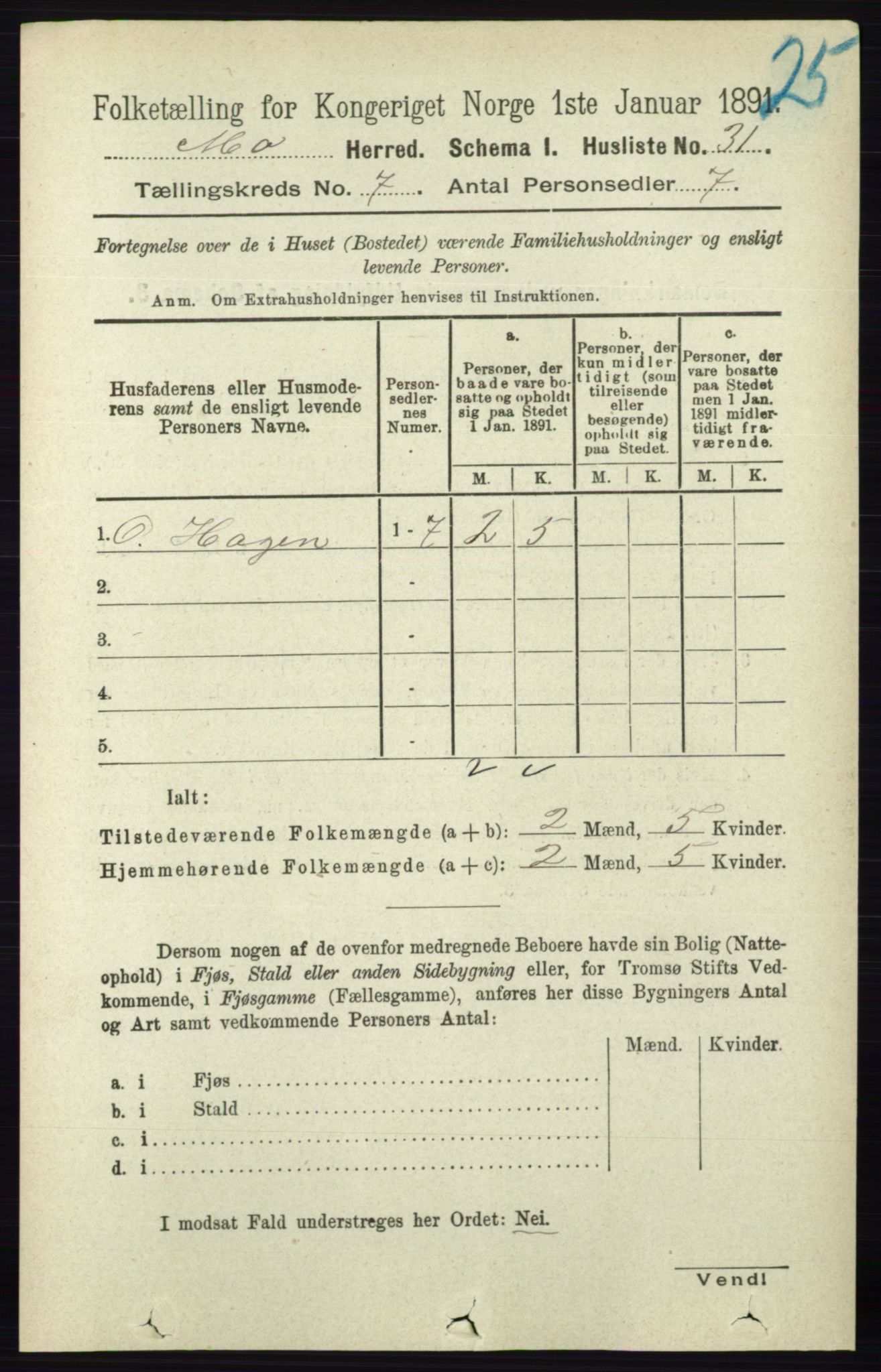 RA, Folketelling 1891 for 0832 Mo herred, 1891, s. 1753