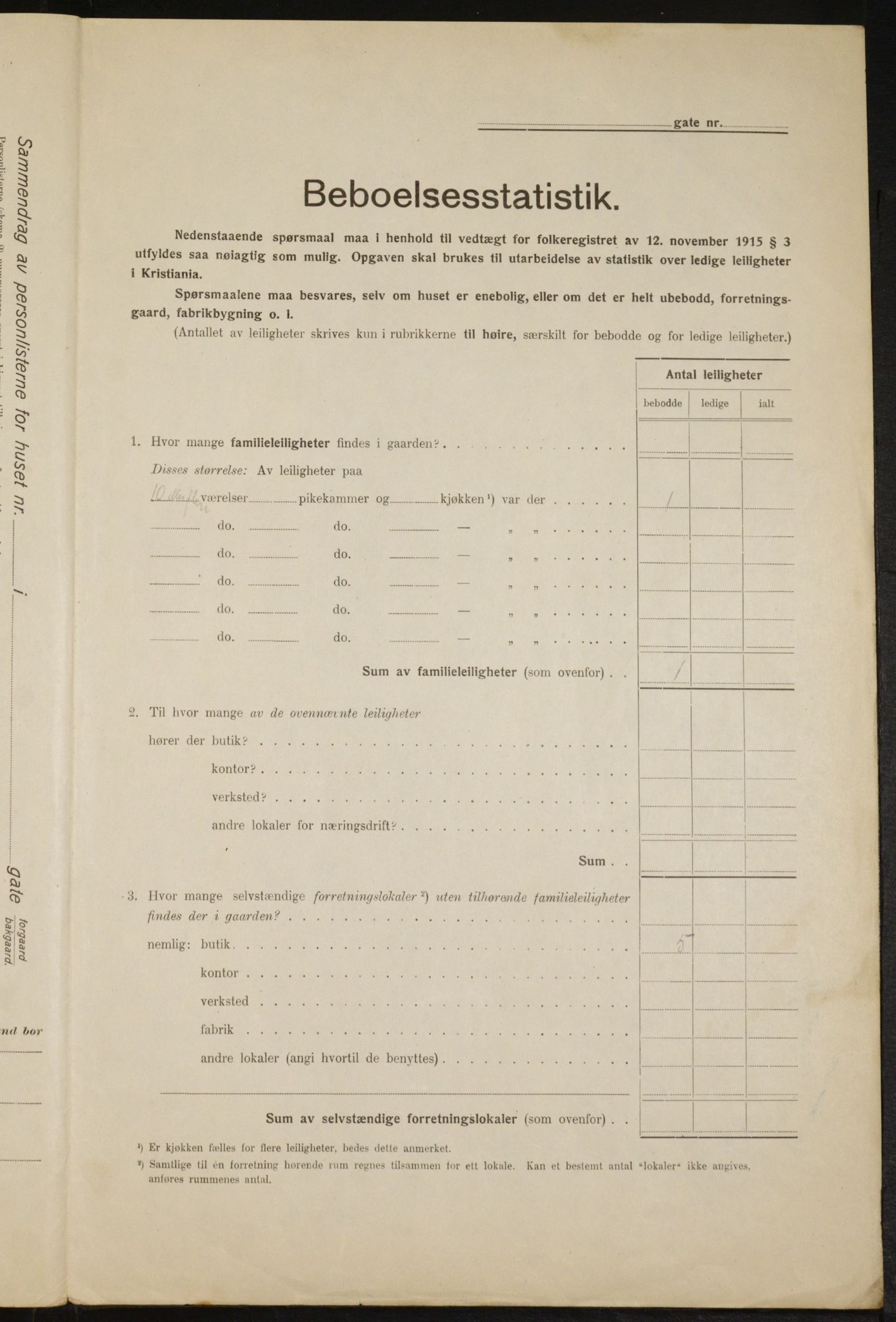 OBA, Kommunal folketelling 1.2.1916 for Kristiania, 1916, s. 110325