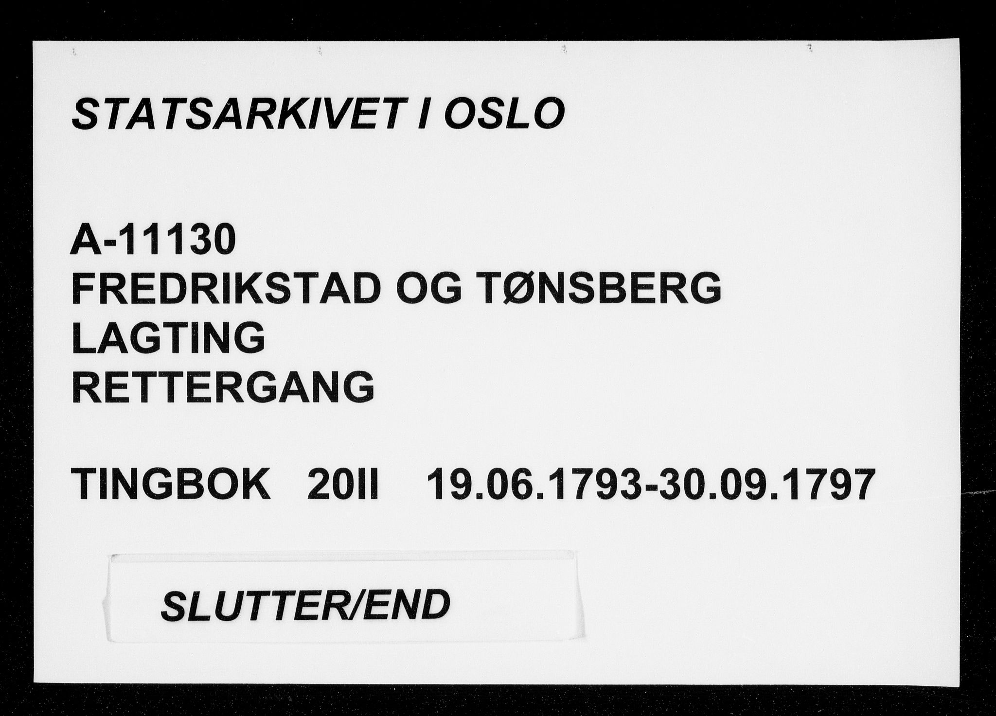 Fredrikstad og Tønsberg lagting, AV/SAO-A-11130/F/Fa/L0020b: Tingbok, 1793-1797