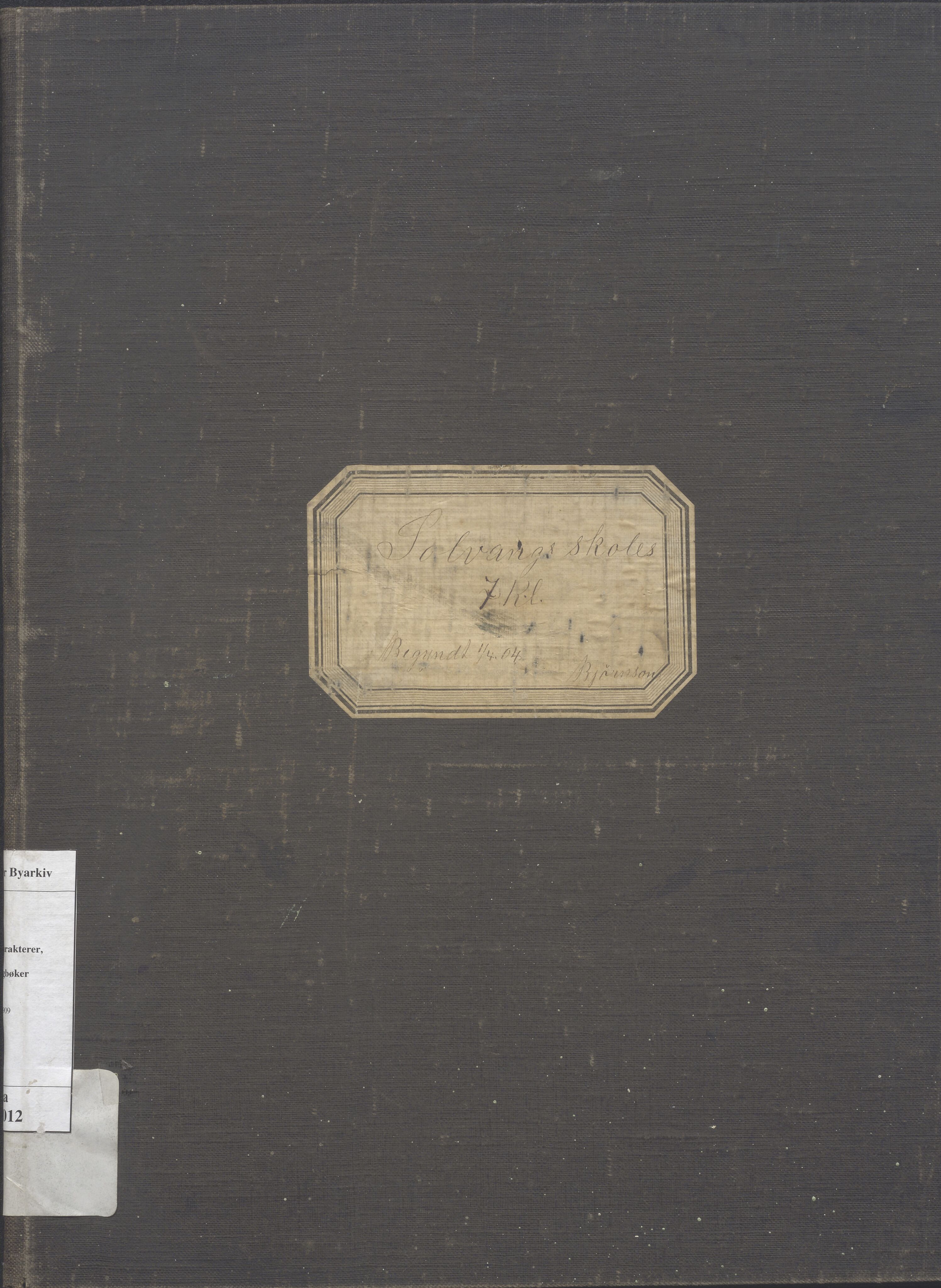 Stavanger kommune. Solvang skole, BYST/A-0076/G/Ga/L0012: Dagbok , 1904-1909