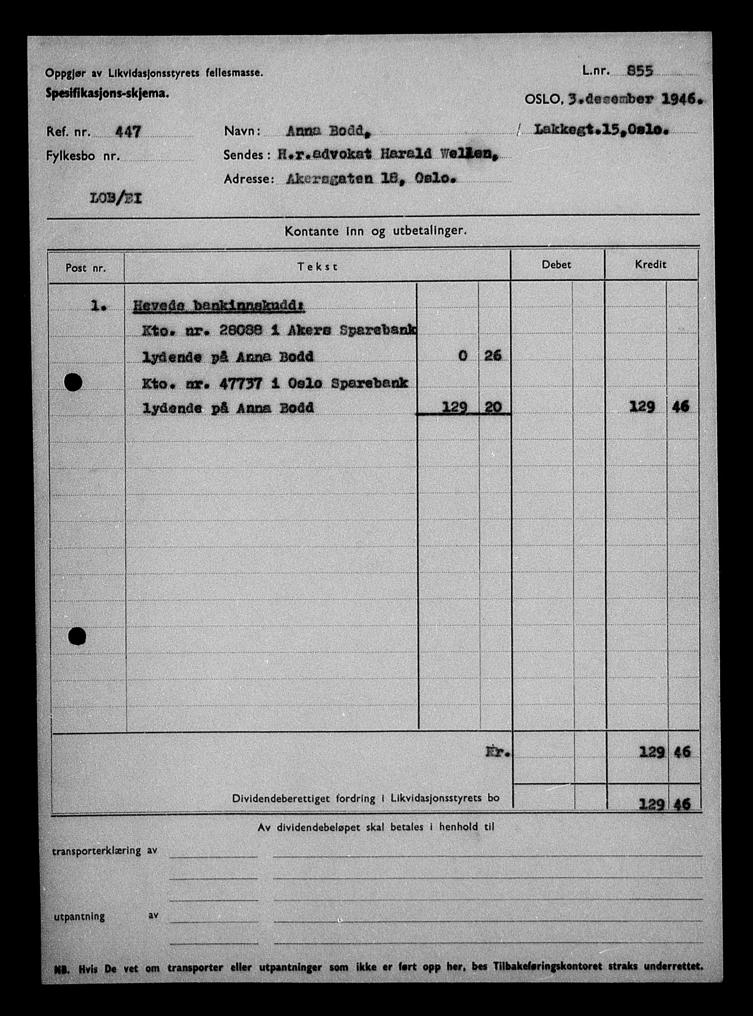 Justisdepartementet, Tilbakeføringskontoret for inndratte formuer, AV/RA-S-1564/H/Hc/Hcc/L0926: --, 1945-1947, s. 403