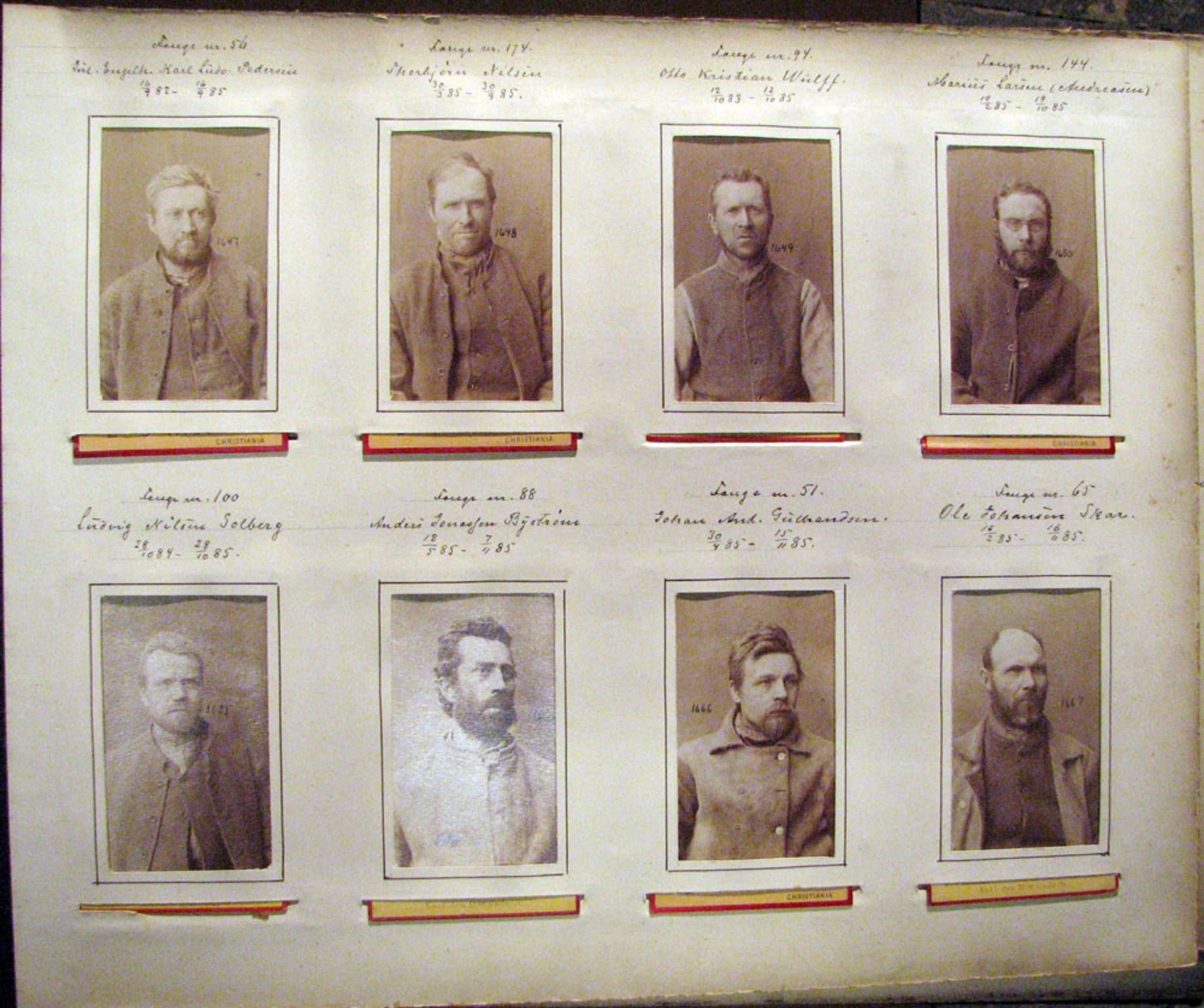 Botsfengslet, AV/RA-S-1539/U/L0061: Fangealbum (fotos), 1885-1889