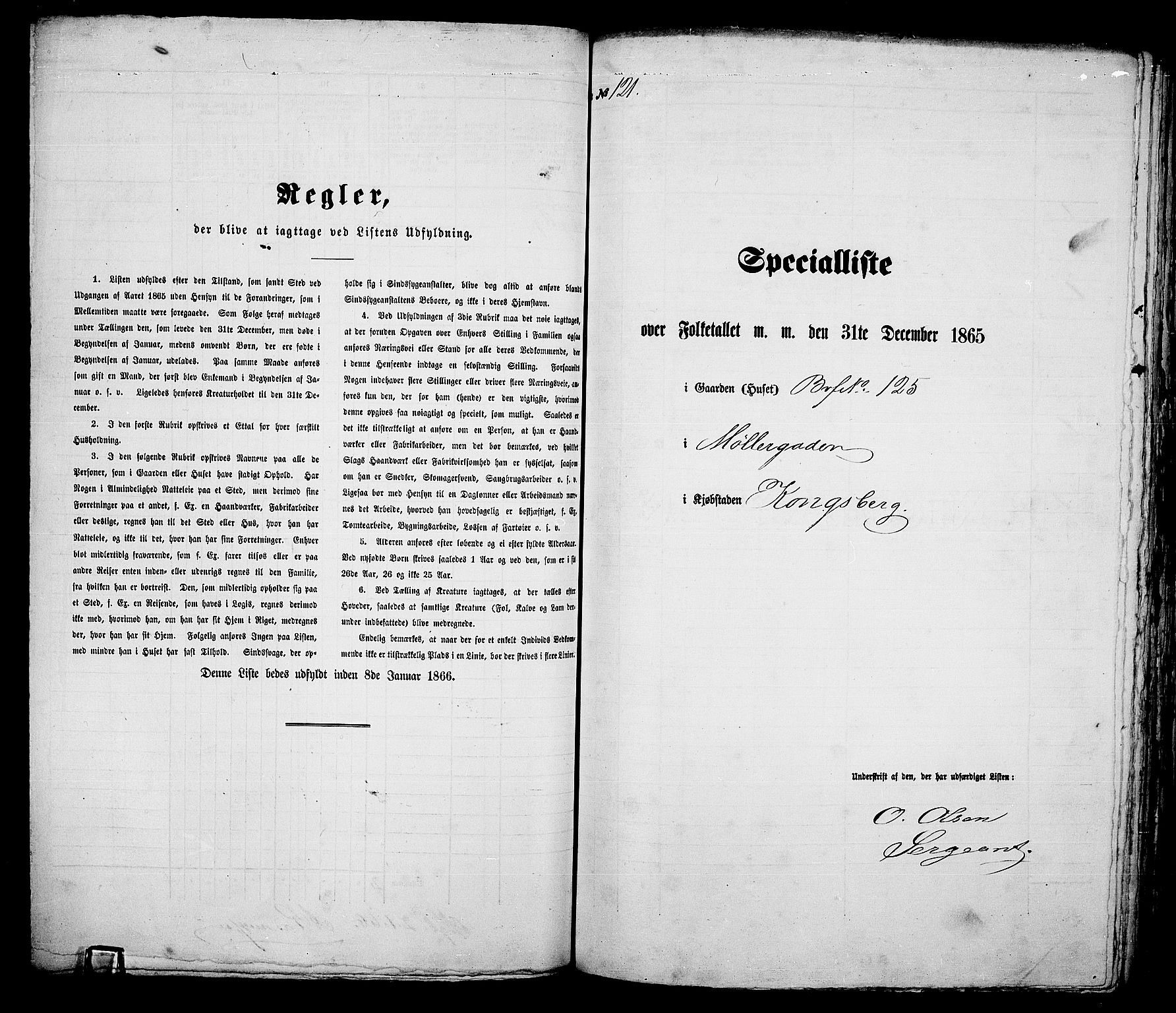 RA, Folketelling 1865 for 0604B Kongsberg prestegjeld, Kongsberg kjøpstad, 1865, s. 252