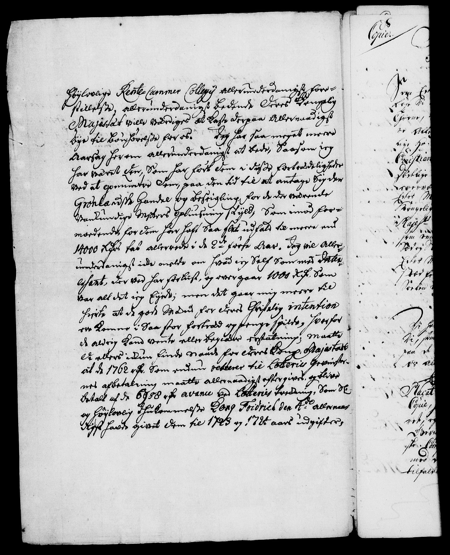 Rentekammeret, Kammerkanselliet, RA/EA-3111/G/Gh/Ghb/L0010: Dokumenter til norsk ekstraktmemorialprotokoll vedkommende Grønland og Island (rerket RK 53.81), 1746-1759