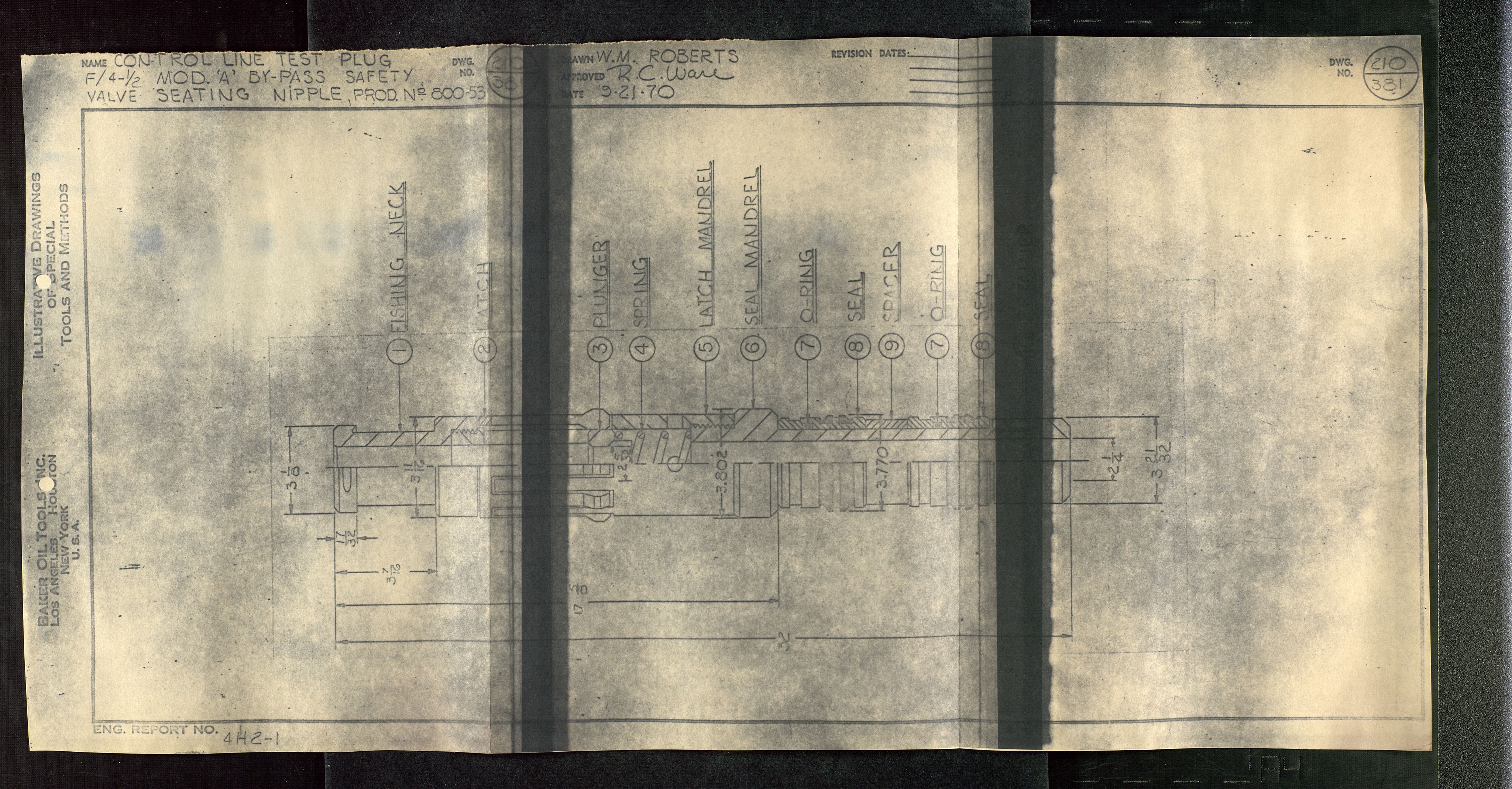 Industridepartementet, Oljekontoret, SAST/A-101348/Da/L0011: Arkivnøkkel 753 - 792 Produksjonsopplegg, boreutstyr, rapporter , målinger, 1966-1972, s. 104