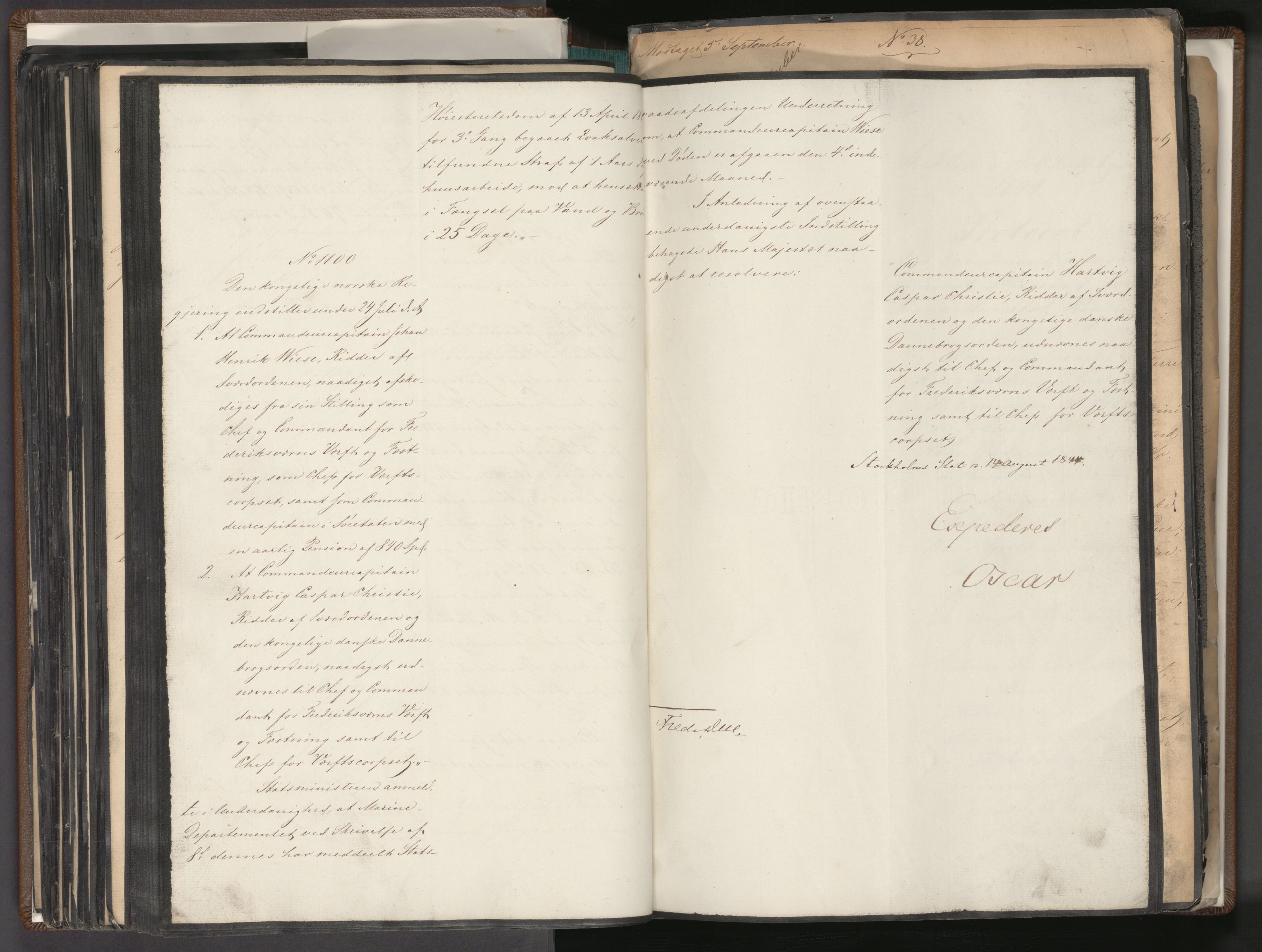 Statsrådssekretariatet, AV/RA-S-1001/A/Ab/L0060: Kgl. res. nr. 780-1719, 2. halvår, 1844