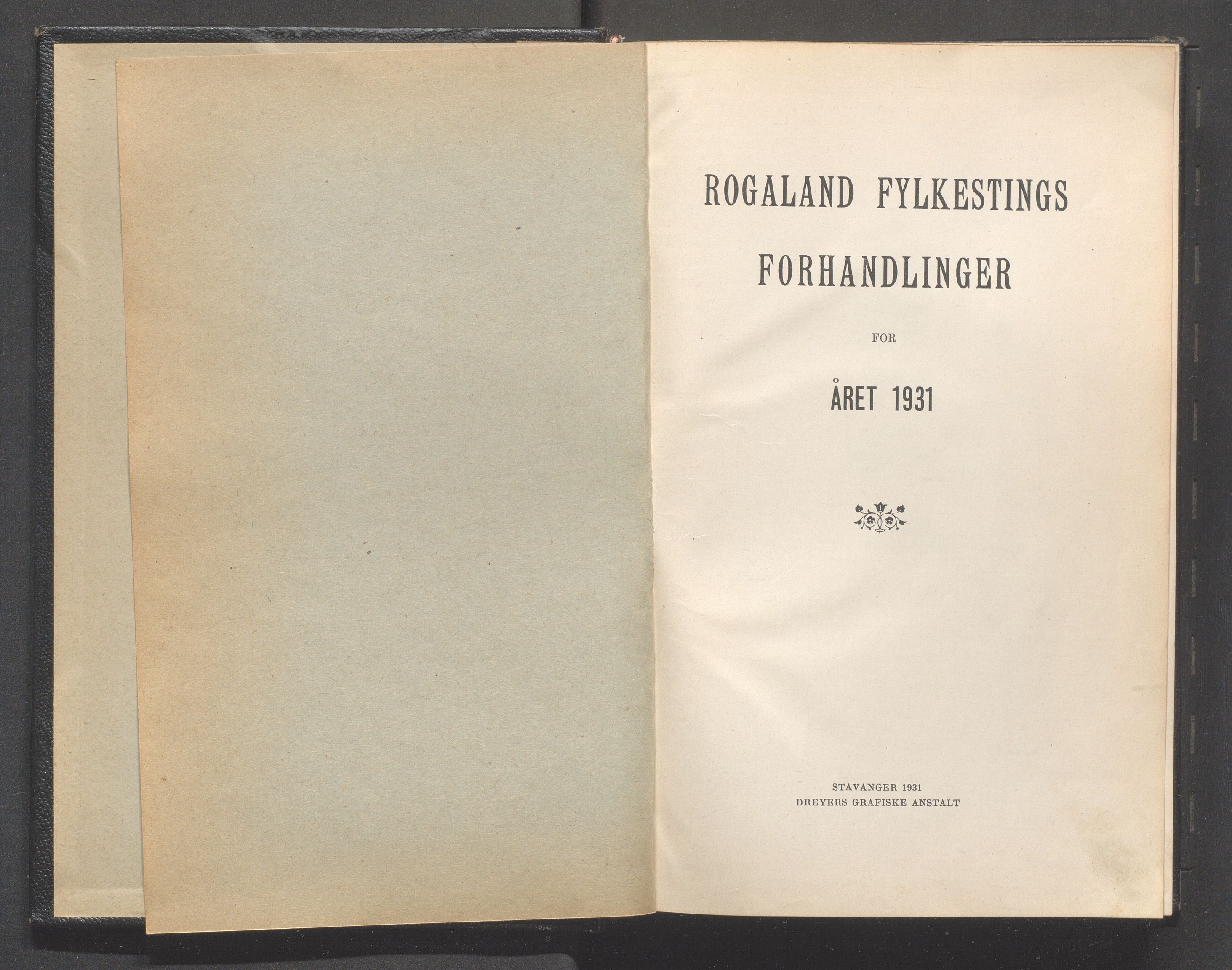 Rogaland fylkeskommune - Fylkesrådmannen , IKAR/A-900/A/Aa/Aaa/L0050: Møtebok , 1931