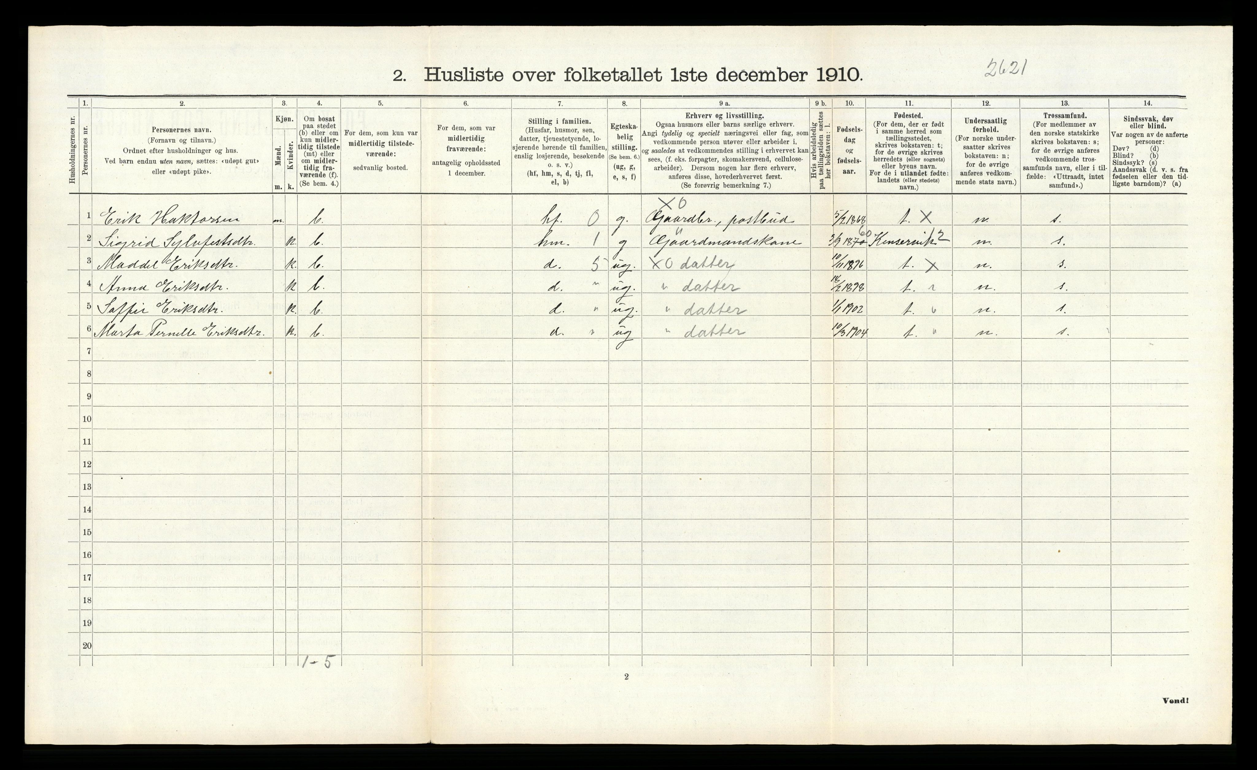 RA, Folketelling 1910 for 1225 Varaldsøy herred, 1910, s. 176