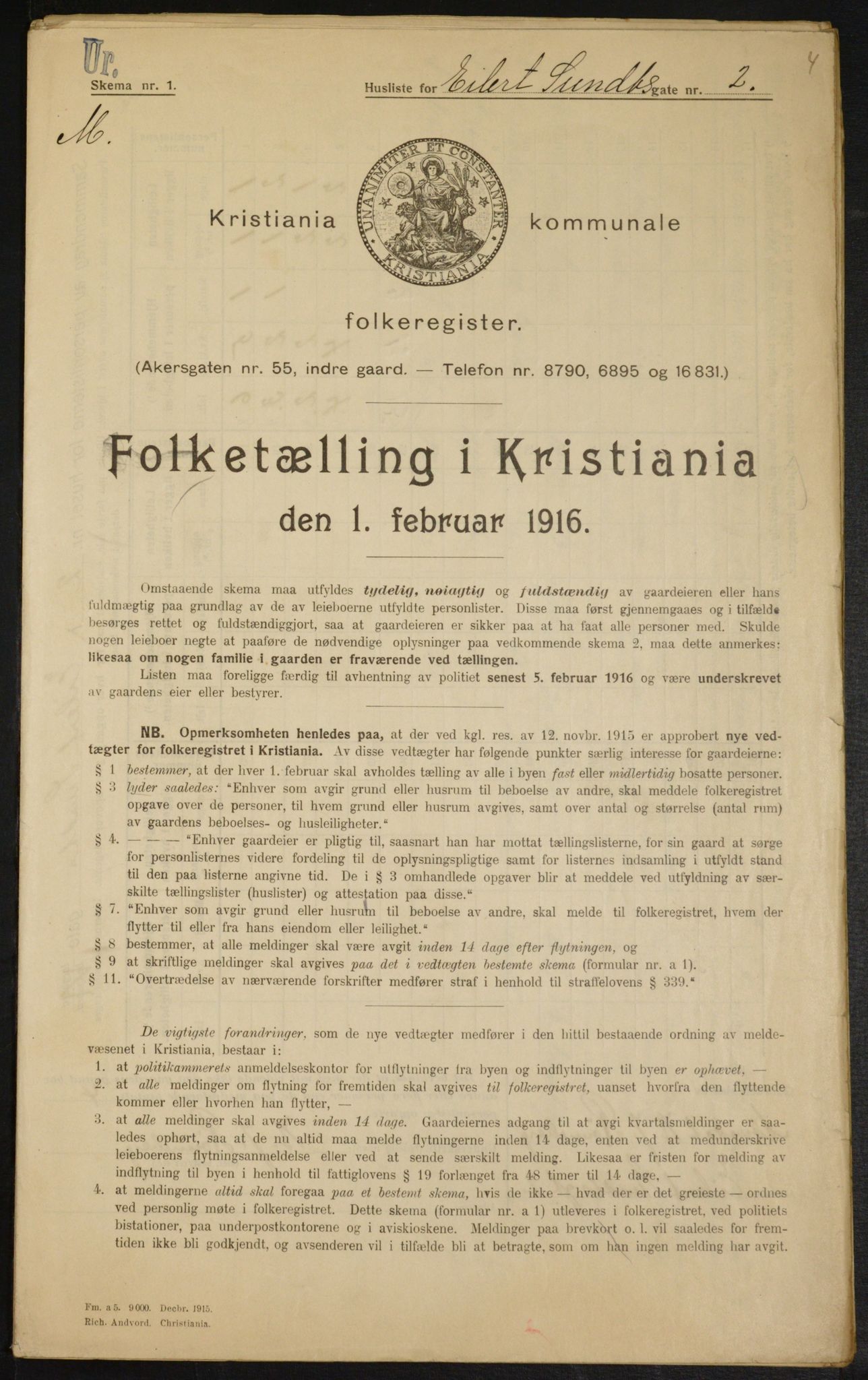 OBA, Kommunal folketelling 1.2.1916 for Kristiania, 1916, s. 19180