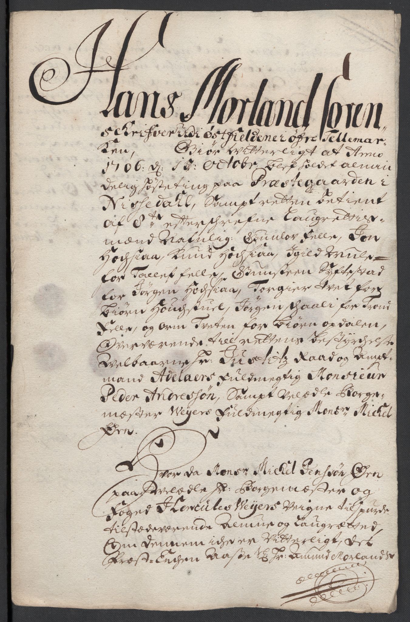 Rentekammeret inntil 1814, Reviderte regnskaper, Fogderegnskap, RA/EA-4092/R36/L2116: Fogderegnskap Øvre og Nedre Telemark og Bamble, 1706-1707, s. 87