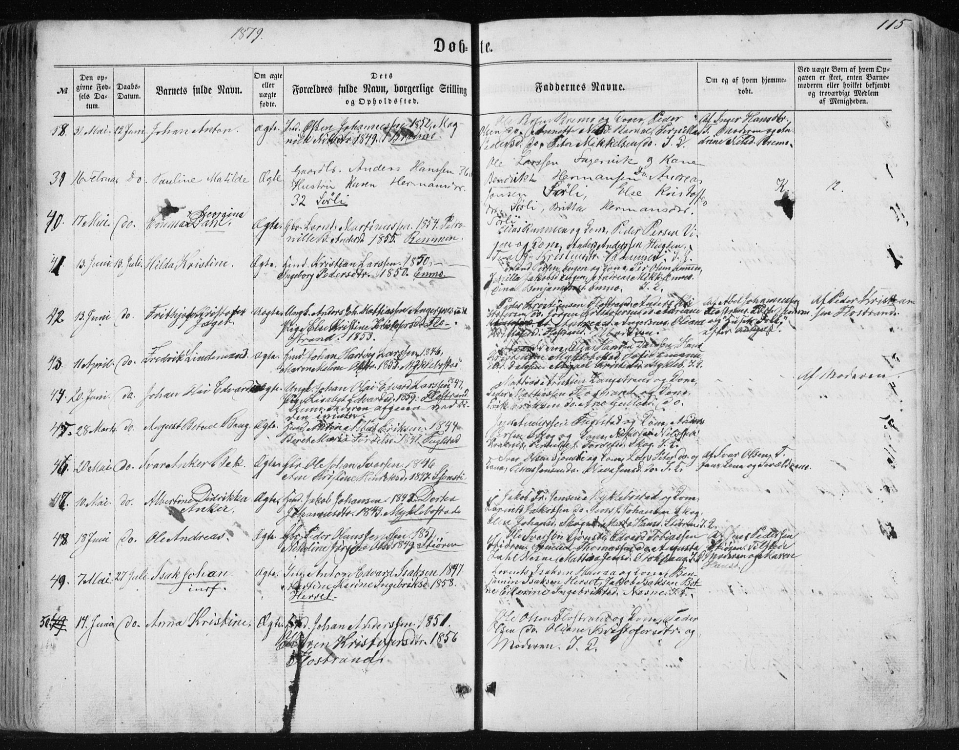 Ministerialprotokoller, klokkerbøker og fødselsregistre - Nordland, AV/SAT-A-1459/838/L0556: Klokkerbok nr. 838C03, 1861-1893, s. 115