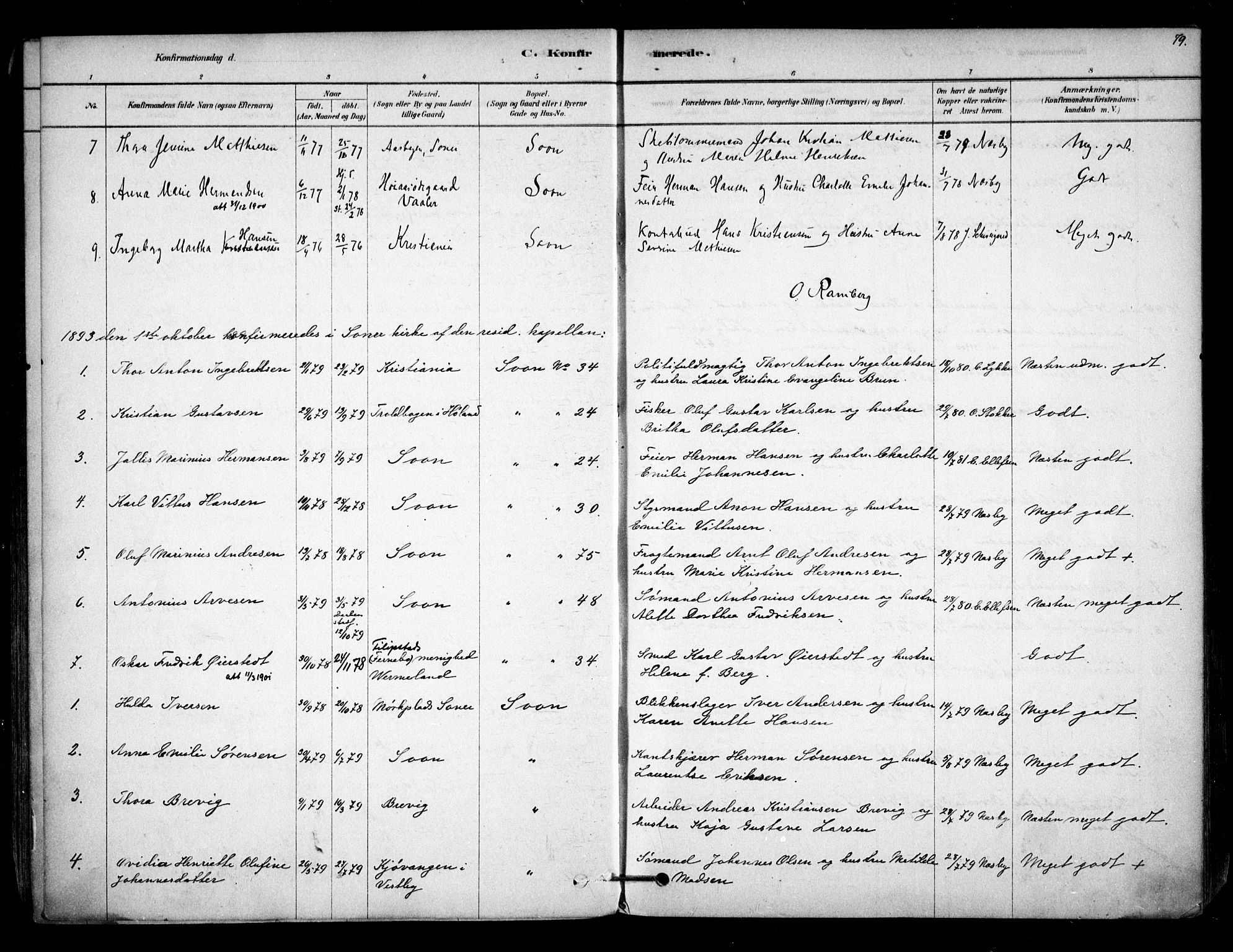 Vestby prestekontor Kirkebøker, AV/SAO-A-10893/F/Fc/L0001: Ministerialbok nr. III 1, 1878-1906, s. 79