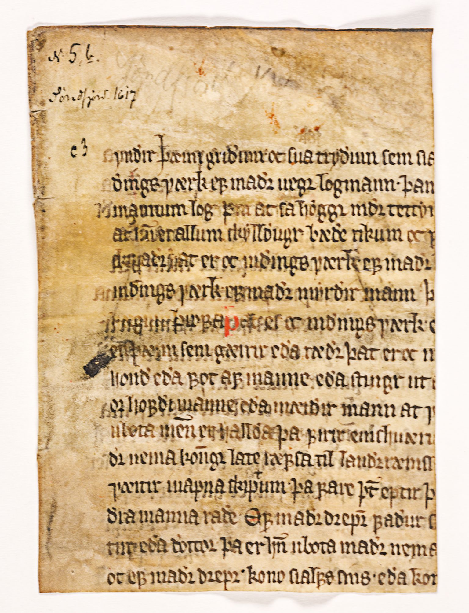 Riksarkivets diplomsamling, RA/EA-5965/F26/L0002: Norrøne membranfragmenter bestand 2-9 (10), 1100-1536, s. 340