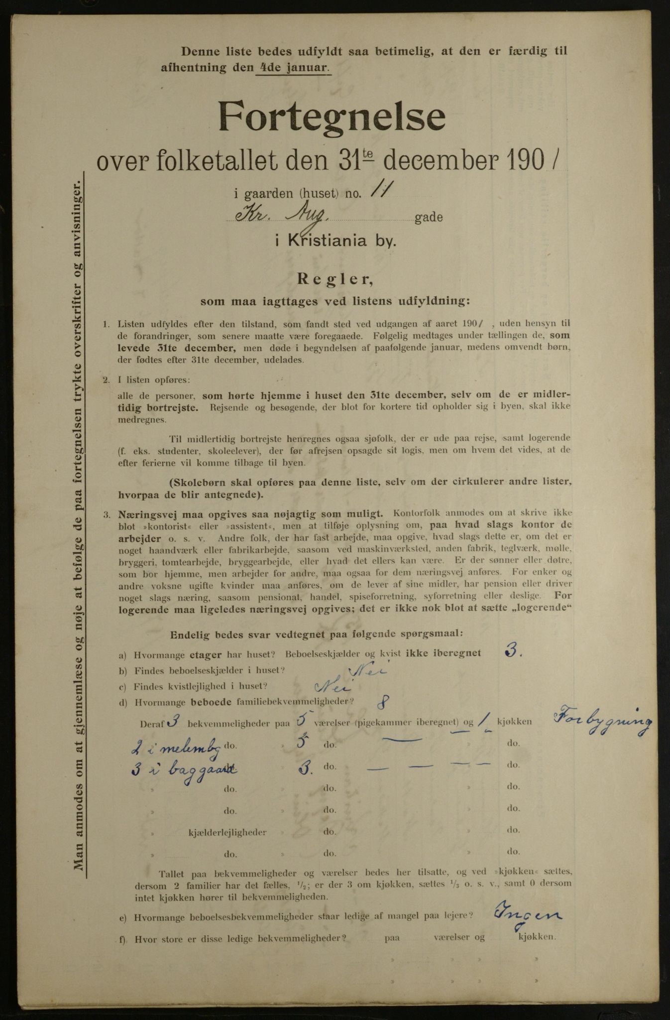 OBA, Kommunal folketelling 31.12.1901 for Kristiania kjøpstad, 1901, s. 8306