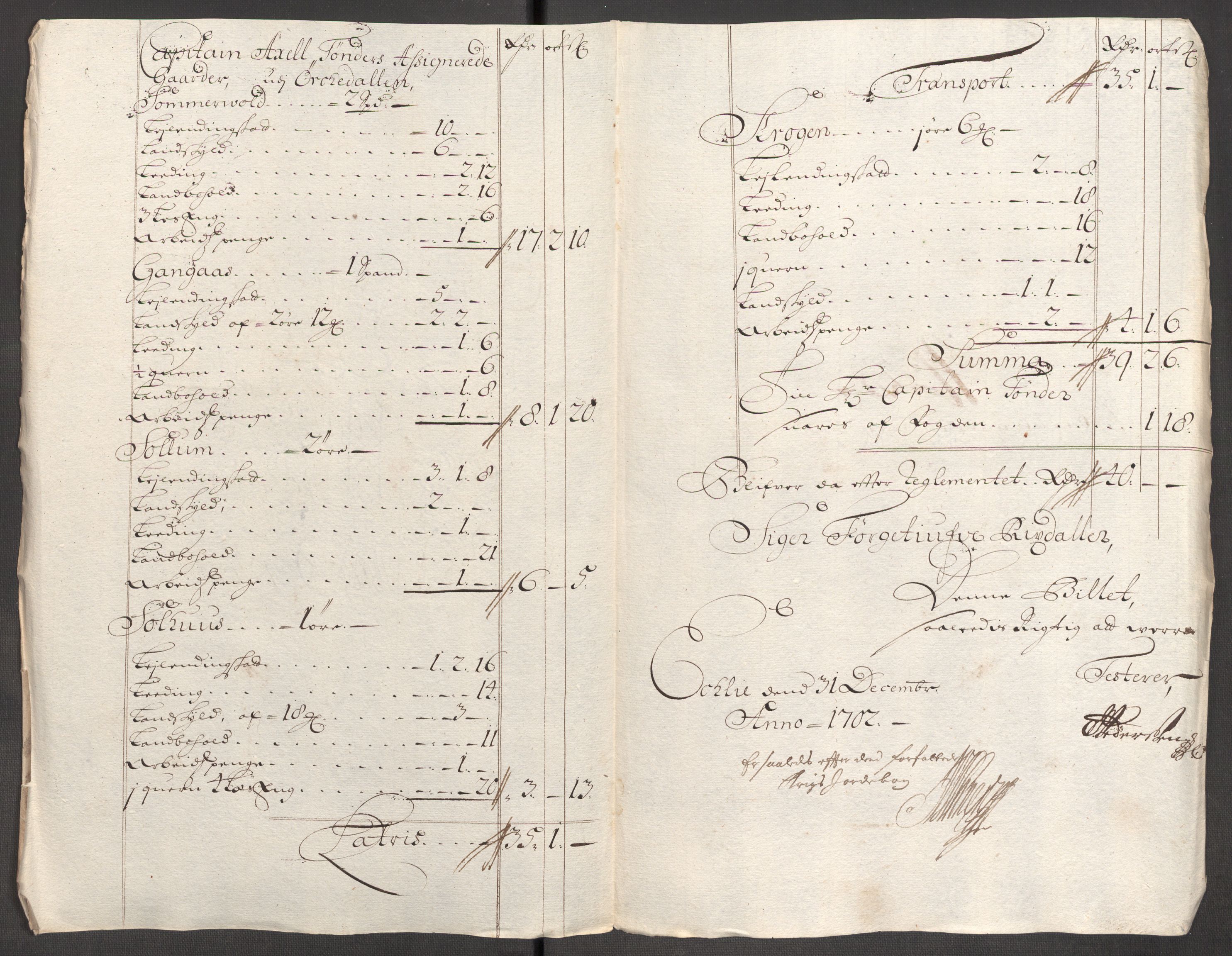 Rentekammeret inntil 1814, Reviderte regnskaper, Fogderegnskap, RA/EA-4092/R60/L3952: Fogderegnskap Orkdal og Gauldal, 1702, s. 180