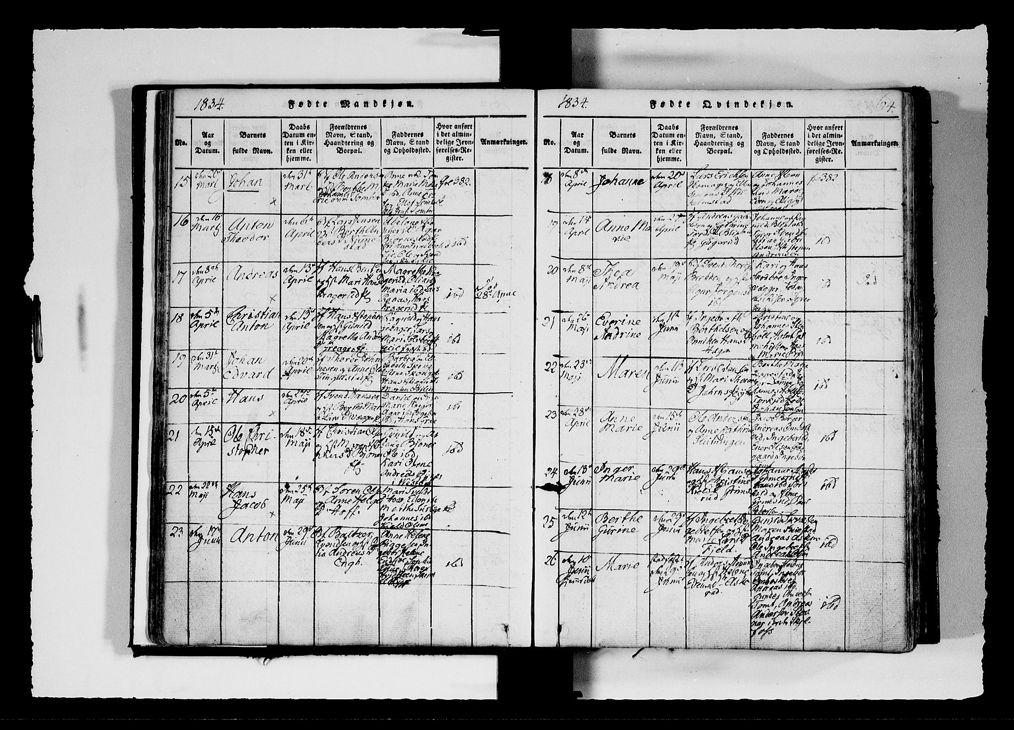 Hobøl prestekontor Kirkebøker, AV/SAO-A-2002/F/Fa/L0002: Ministerialbok nr. I 2, 1814-1841, s. 64