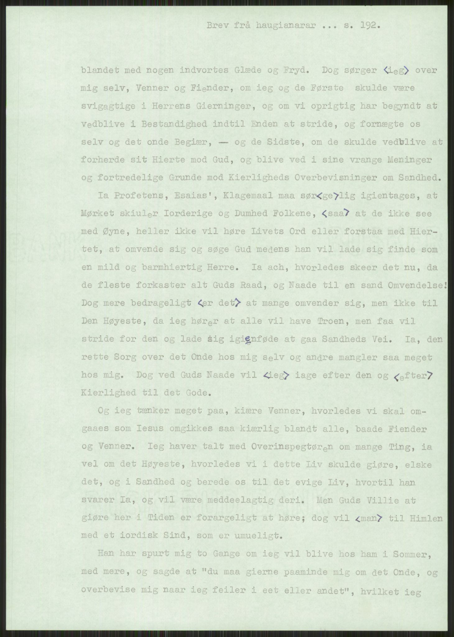 Samlinger til kildeutgivelse, Haugianerbrev, AV/RA-EA-6834/F/L0001: Haugianerbrev I: 1760-1804, 1760-1804, s. 192