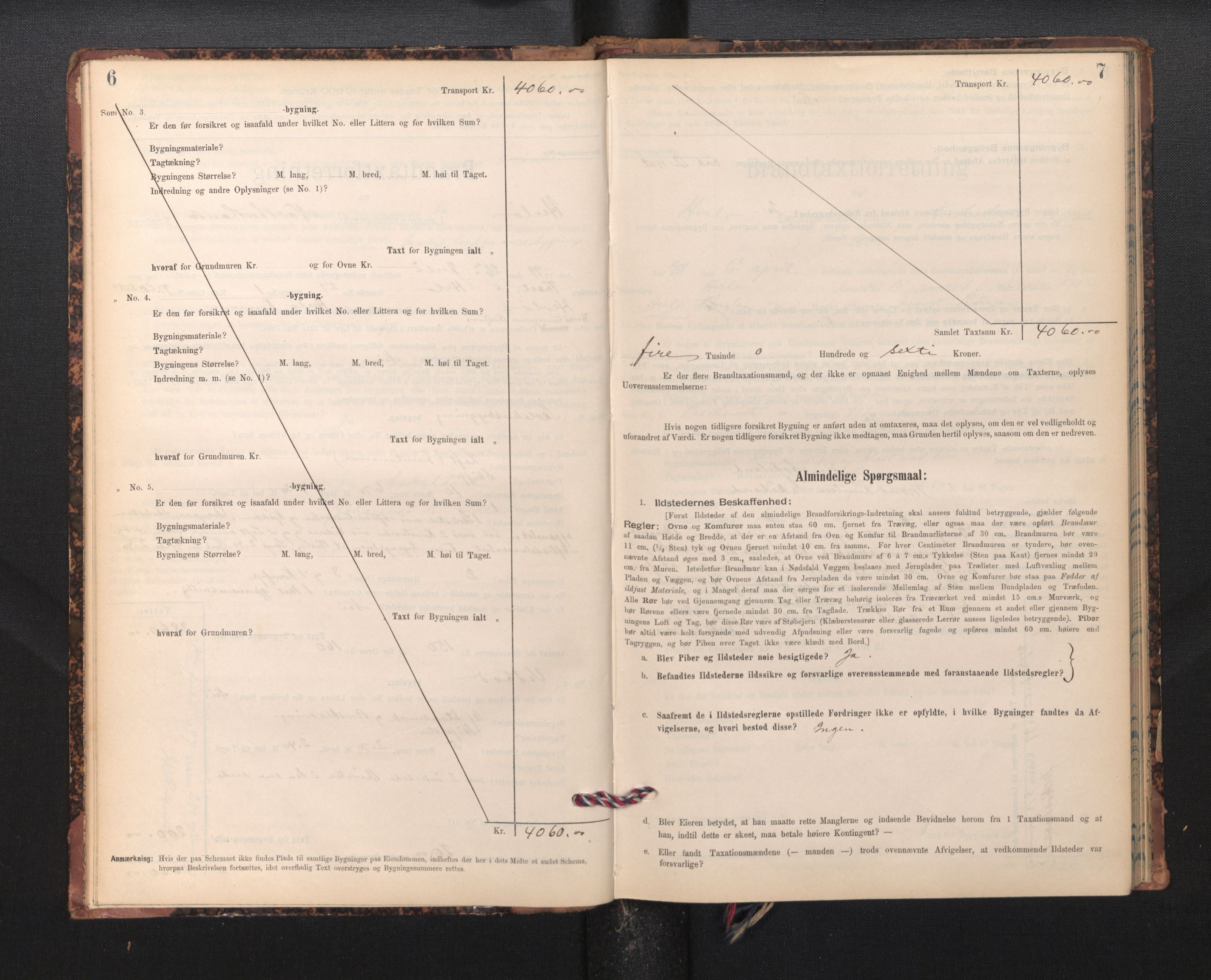 Lensmannen i Herdla, SAB/A-32901/0012/L0003:  Branntakstprotokoll skjematakst, 1897-1916, s. 6-7
