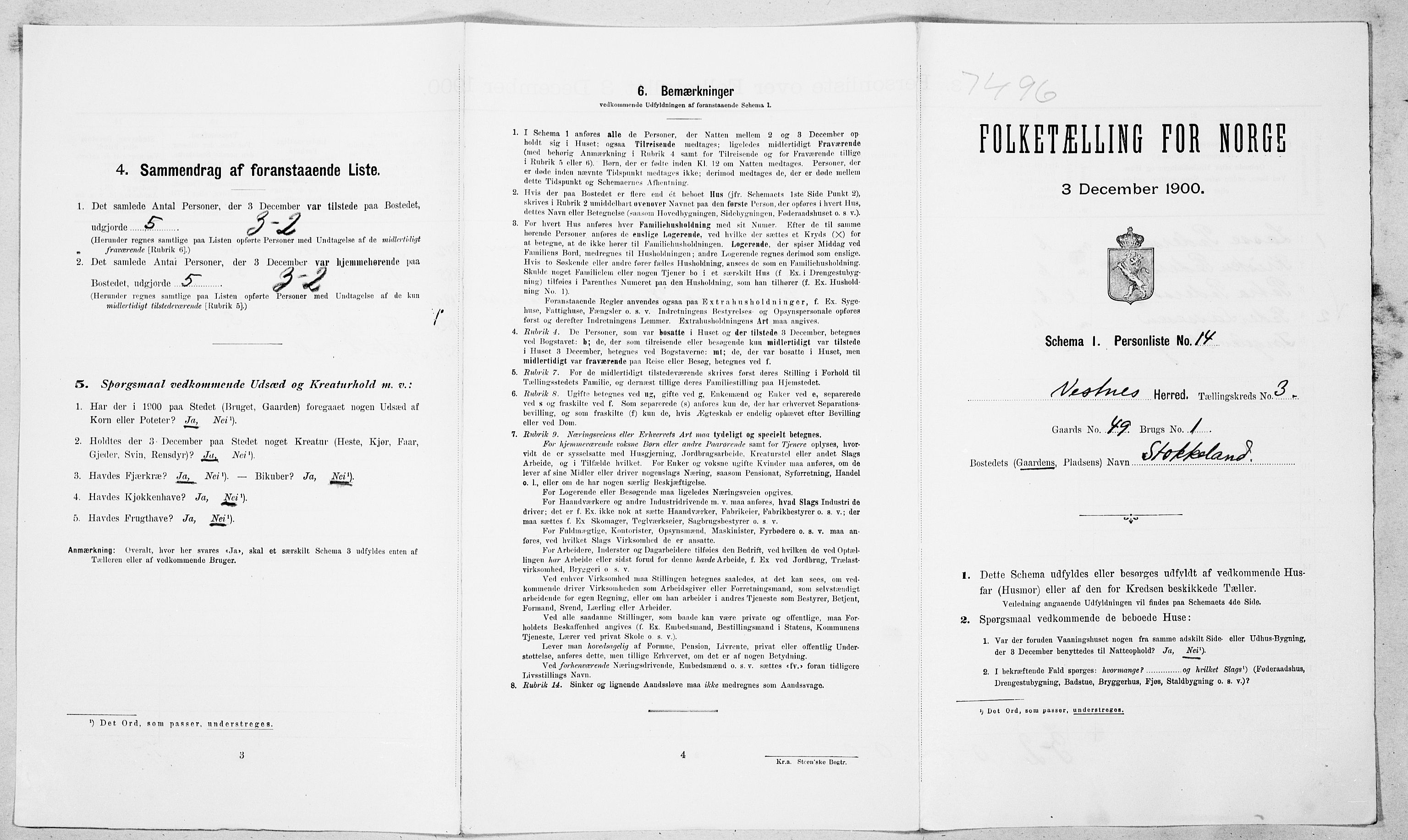 SAT, Folketelling 1900 for 1535 Vestnes herred, 1900, s. 381