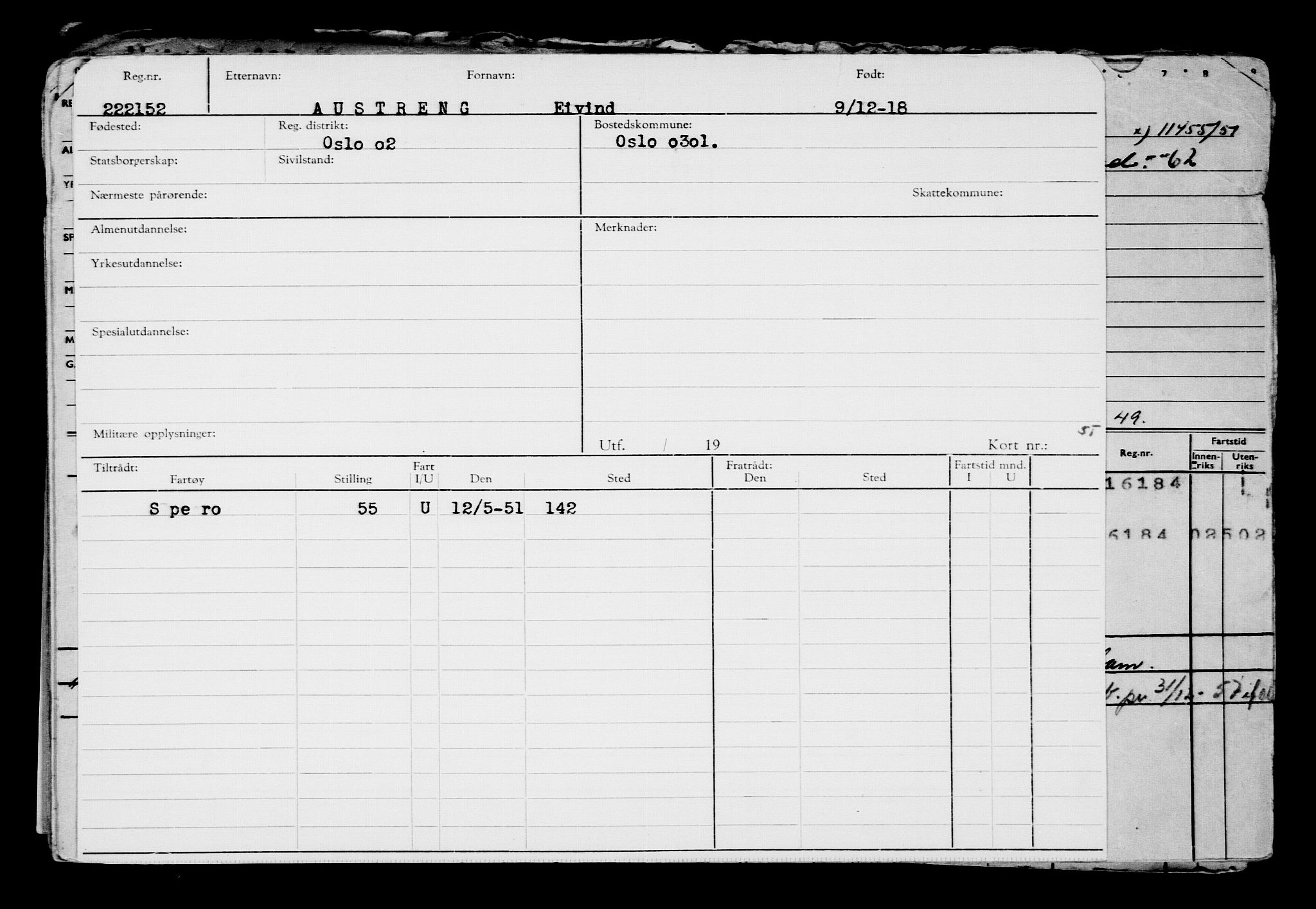 Direktoratet for sjømenn, AV/RA-S-3545/G/Gb/L0164: Hovedkort, 1918, s. 560