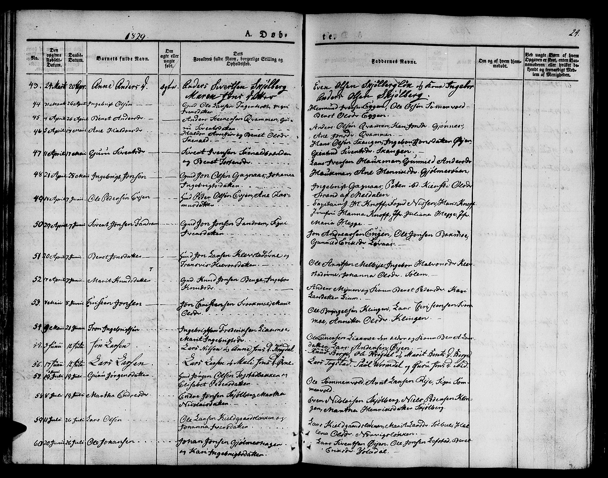 Ministerialprotokoller, klokkerbøker og fødselsregistre - Sør-Trøndelag, SAT/A-1456/668/L0804: Ministerialbok nr. 668A04, 1826-1839, s. 24