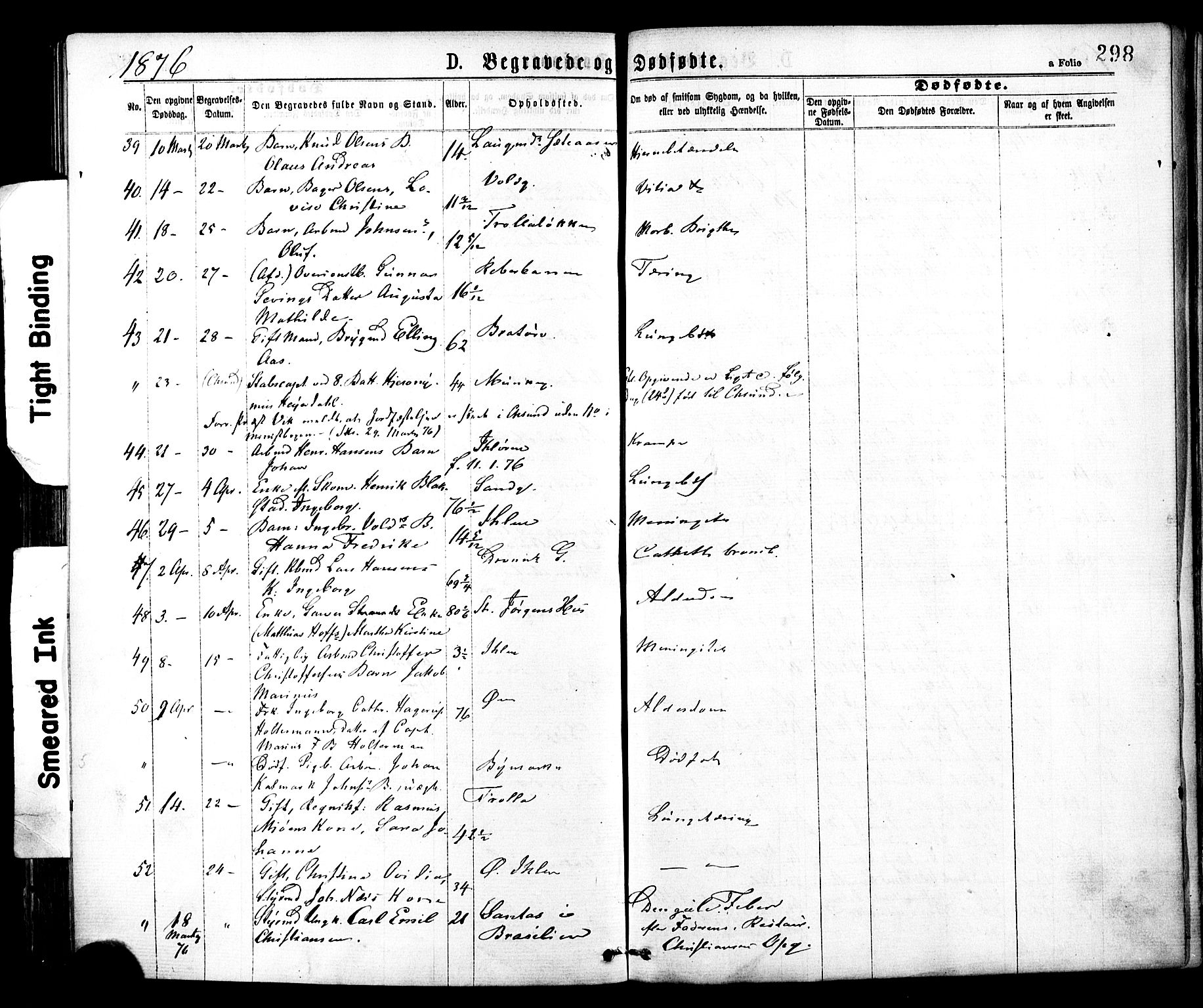 Ministerialprotokoller, klokkerbøker og fødselsregistre - Sør-Trøndelag, SAT/A-1456/602/L0118: Ministerialbok nr. 602A16, 1873-1879, s. 298