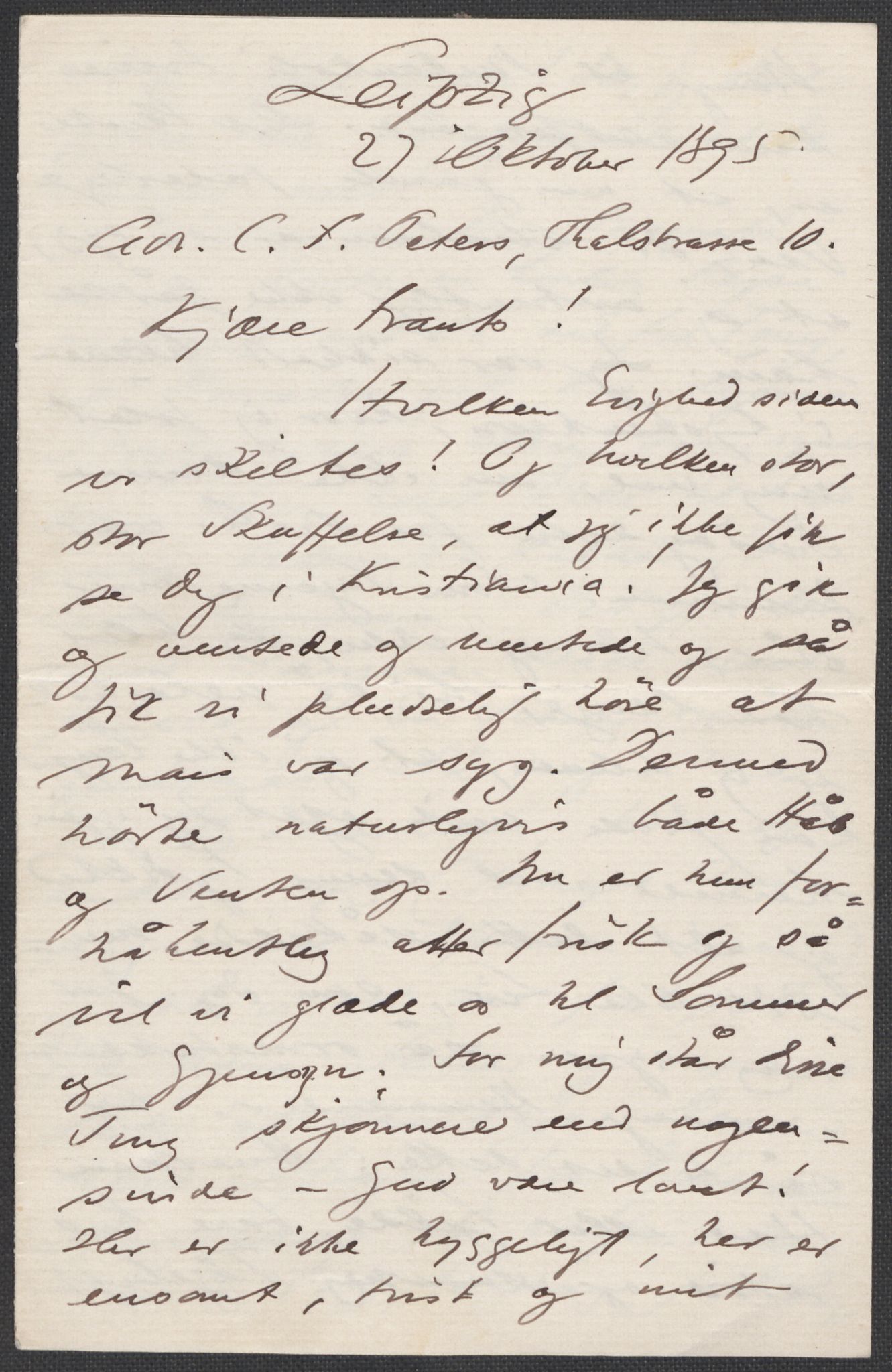 Beyer, Frants, RA/PA-0132/F/L0001: Brev fra Edvard Grieg til Frantz Beyer og "En del optegnelser som kan tjene til kommentar til brevene" av Marie Beyer, 1872-1907, s. 449