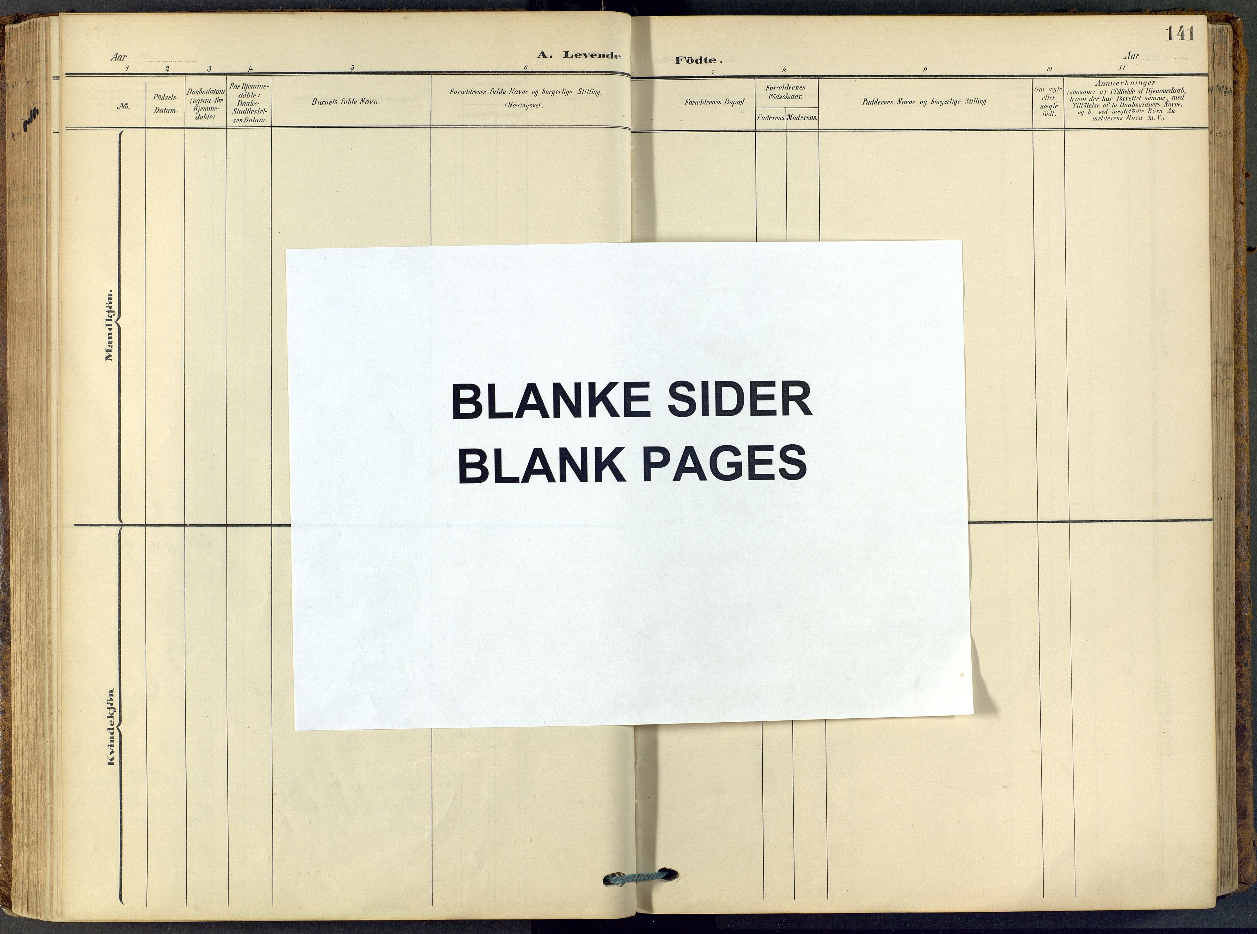 Stavern kirkebøker, AV/SAKO-A-318/F/Fa/L0009: Ministerialbok nr. 9, 1906-1955, s. 141