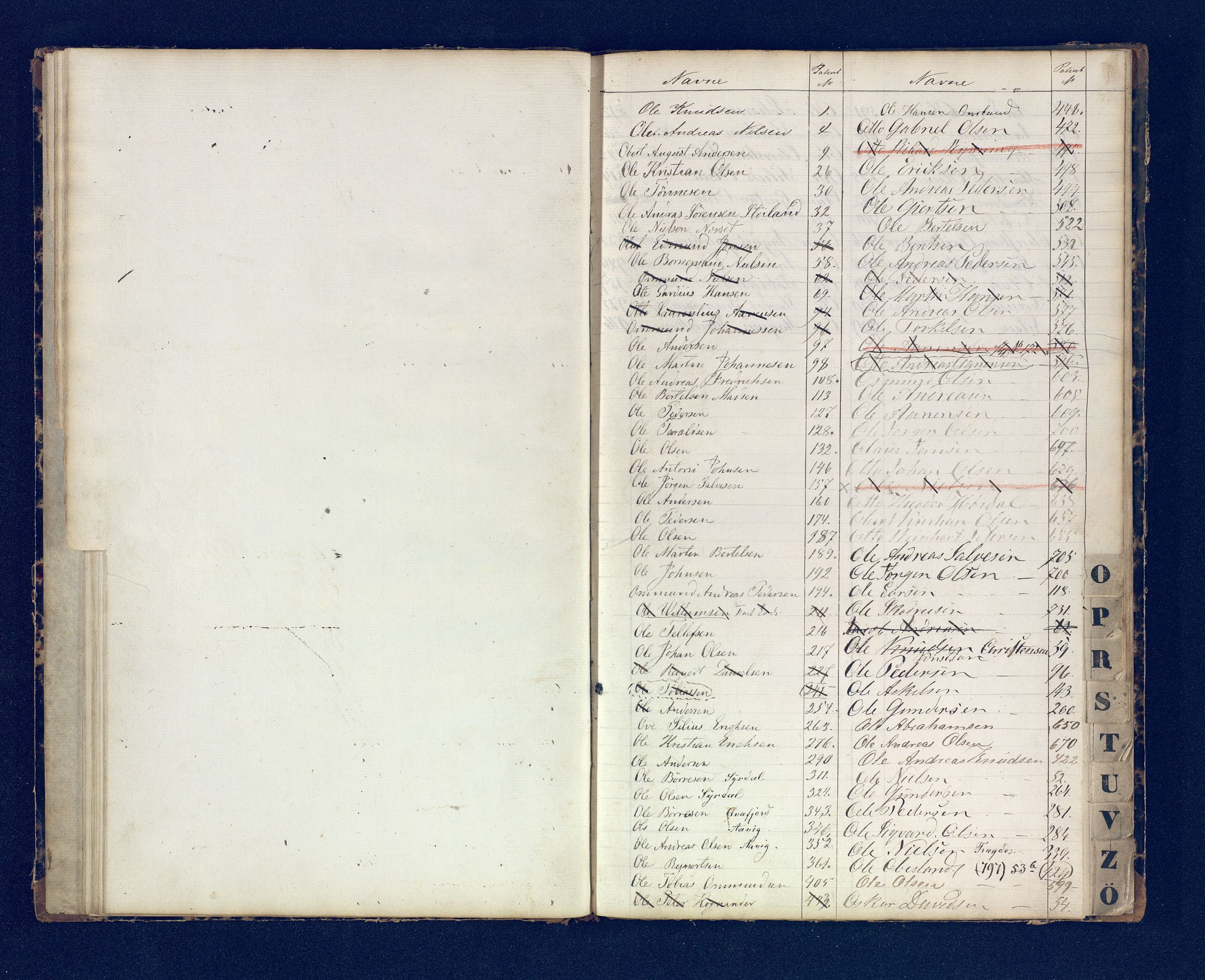 Mandal mønstringskrets, SAK/2031-0016/F/Fb/L0017/0001: Register til annontasjonsrulle og hovedrulle, Y-37 / Register til hovedrulle Y-19 (2 stykker), 1860-1866, s. 73