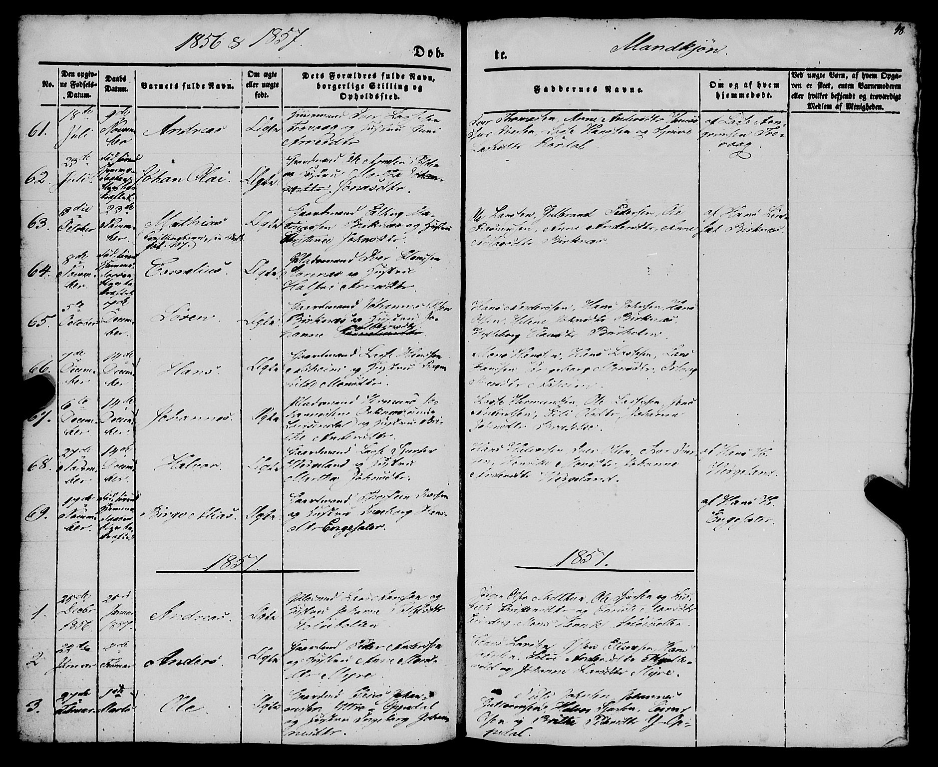 Gulen sokneprestembete, AV/SAB-A-80201/H/Haa/Haaa/L0021: Ministerialbok nr. A 21, 1848-1858, s. 48