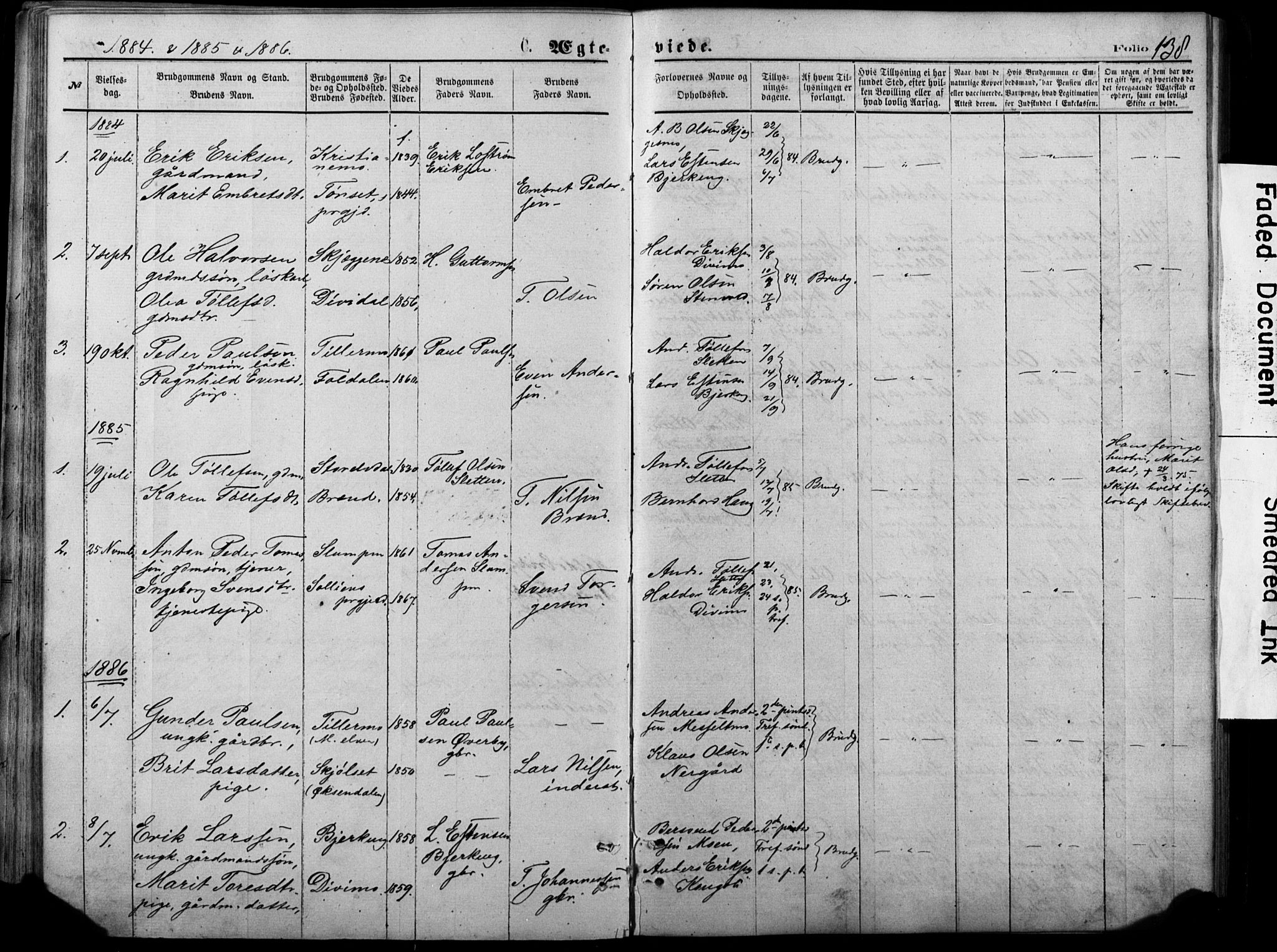 Målselv sokneprestembete, AV/SATØ-S-1311/G/Ga/Gab/L0011klokker: Klokkerbok nr. 11, 1871-1900, s. 138