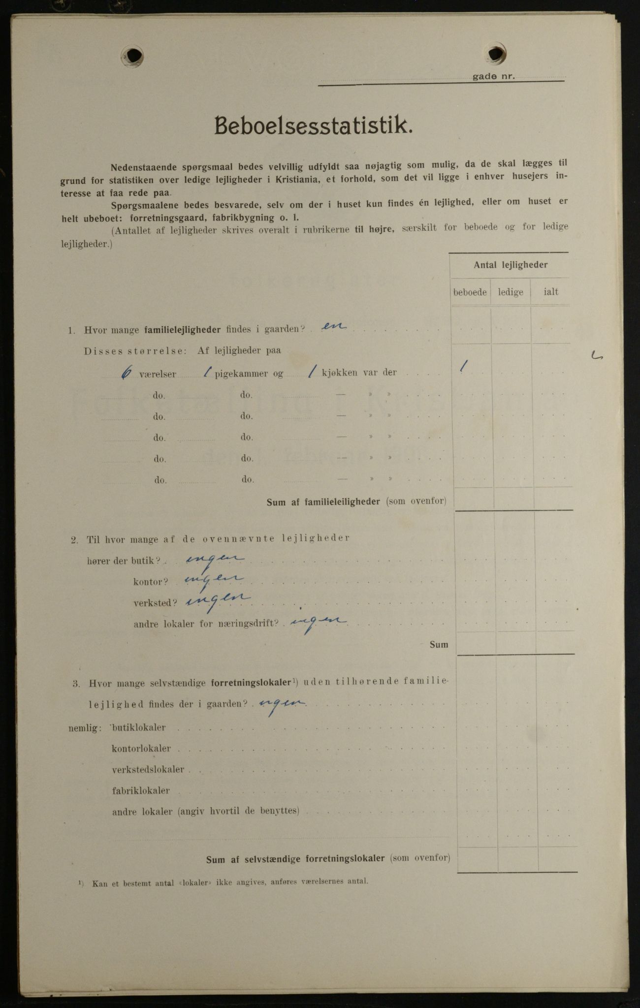 OBA, Kommunal folketelling 1.2.1908 for Kristiania kjøpstad, 1908, s. 95520