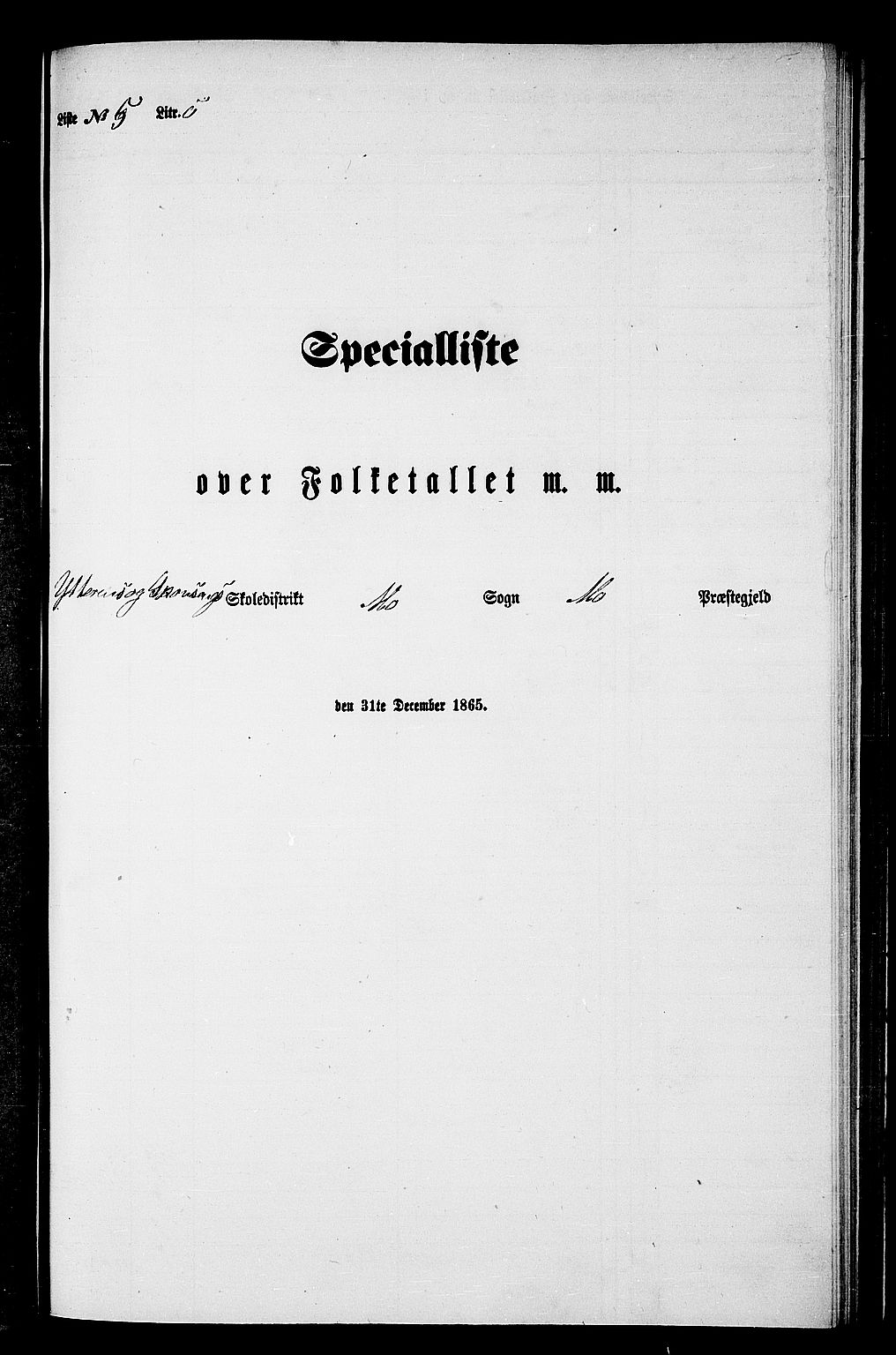 RA, Folketelling 1865 for 1833P Mo prestegjeld, 1865, s. 127