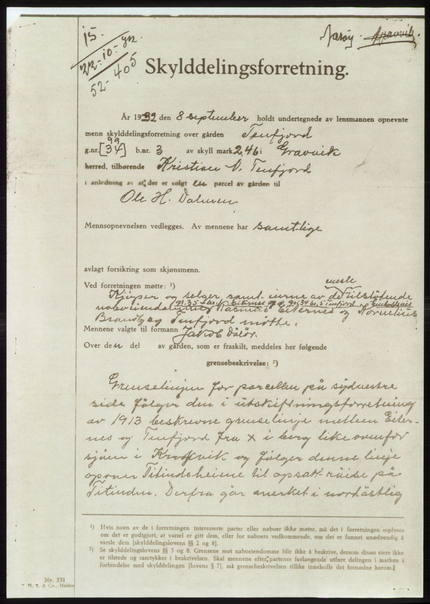 Namdal sorenskriveri, AV/SAT-A-4133/1/2/2C: Pantebok nr. -, 1931-1934, Tingl.dato: 22.10.1932