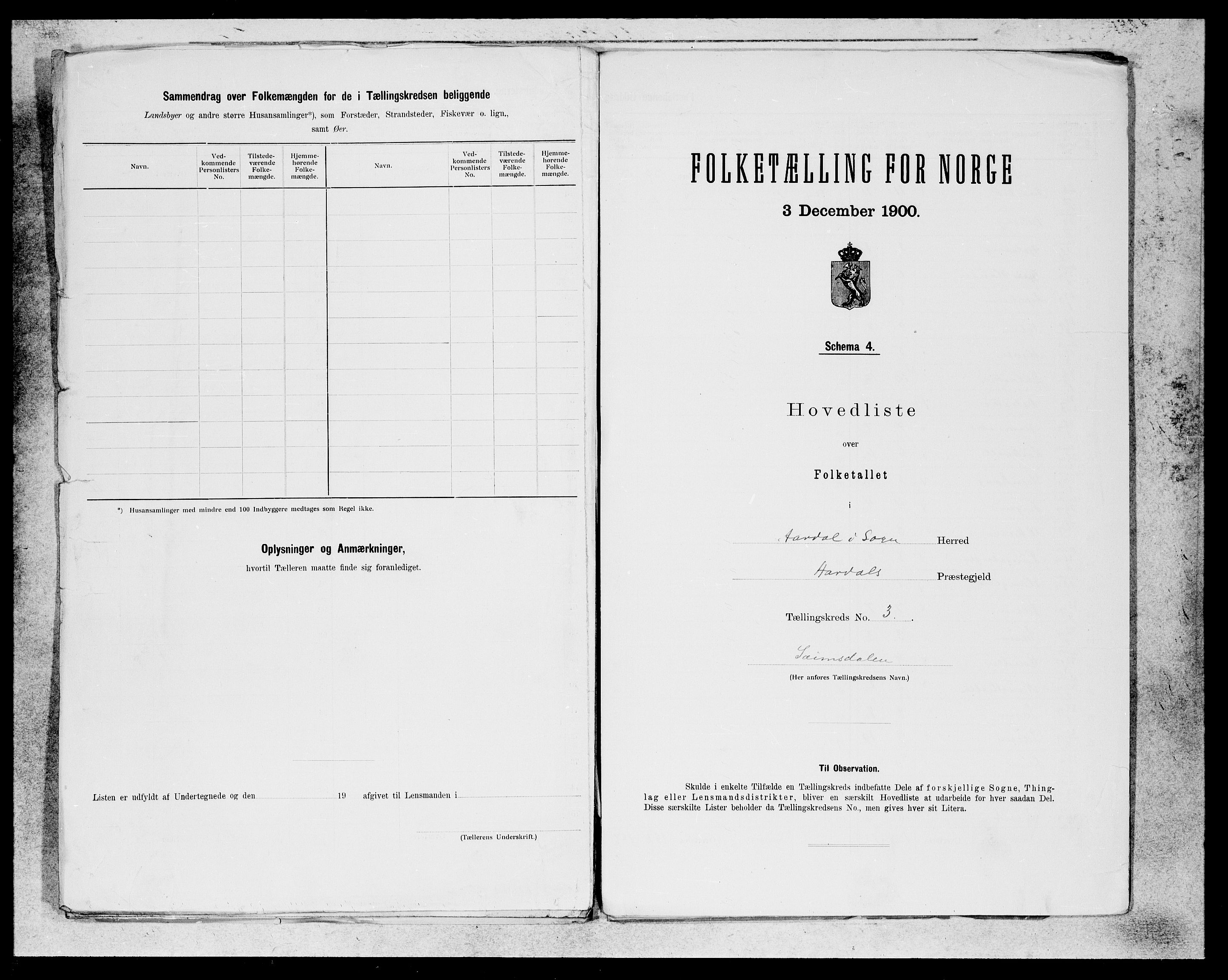 SAB, Folketelling 1900 for 1424 Årdal herred, 1900, s. 5