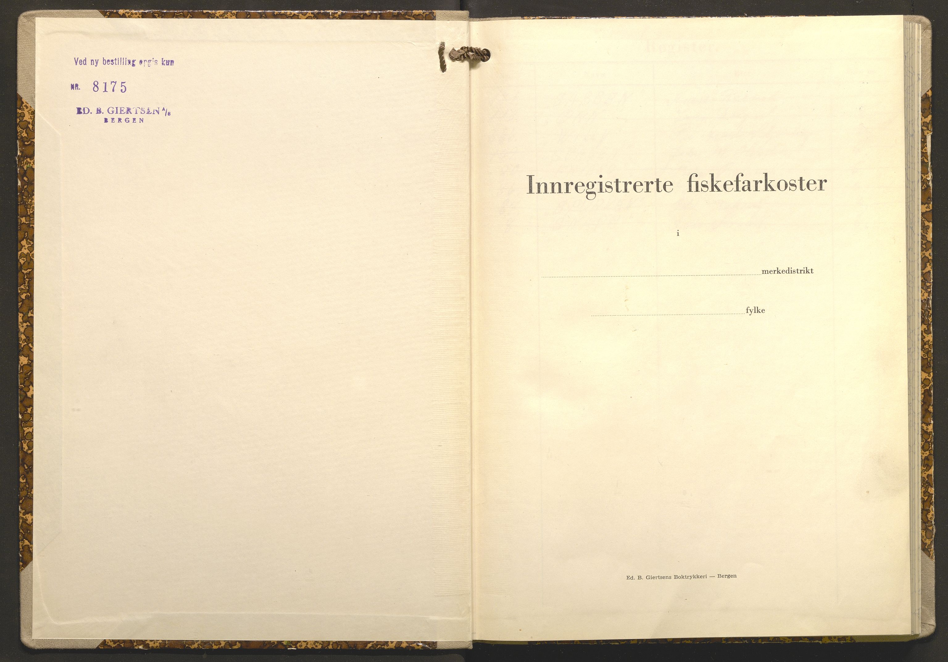 Fiskeridirektoratet - 1 Adm. ledelse - 13 Båtkontoret, SAB/A-2003/I/Ia/Iaf/L0022: 135.0607/5 Merkeprotokoll - Bremsnes, 1962-1963